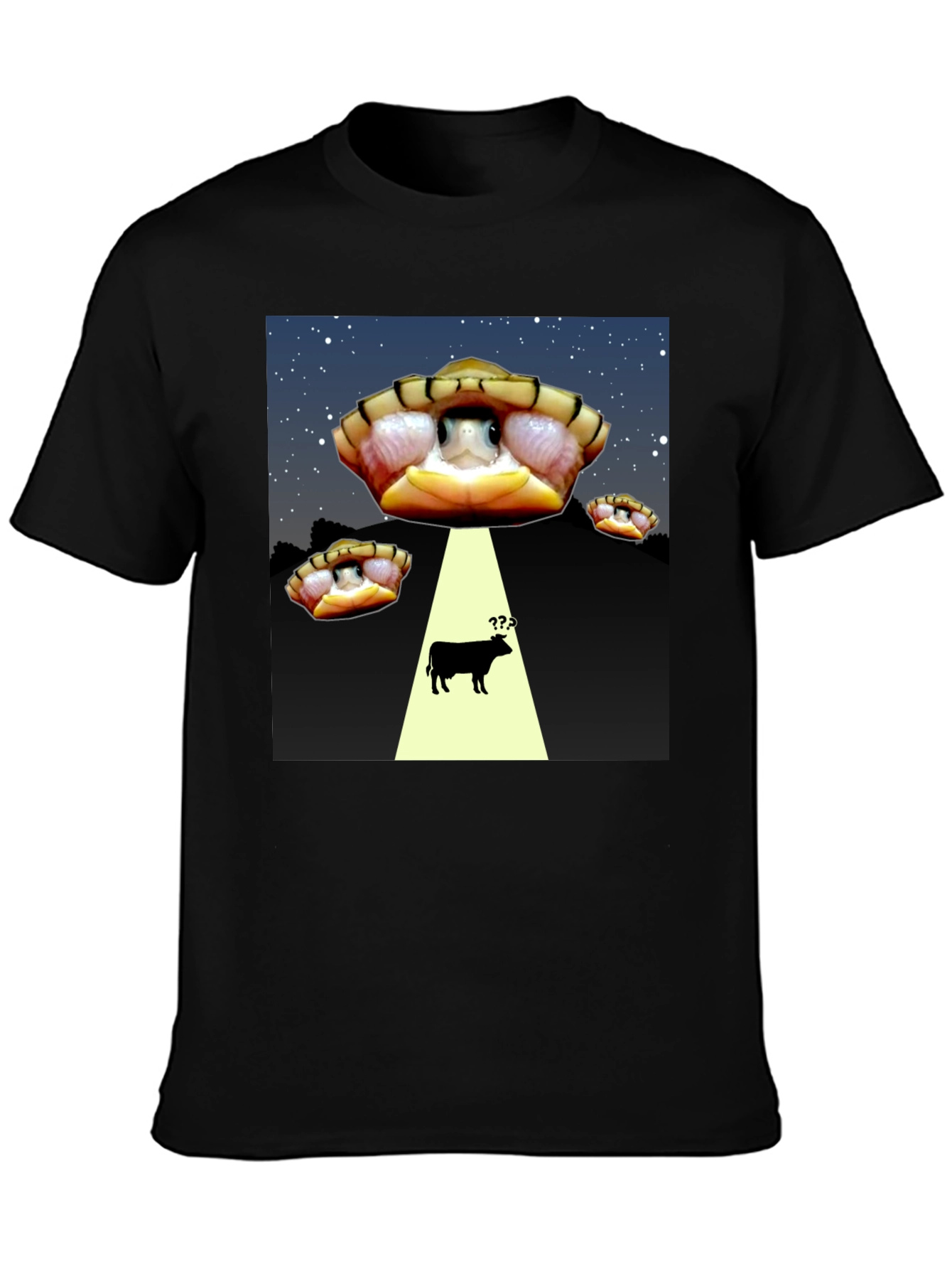 Alien Turtle Abduction T-Shirt - Funny Graphic Tee