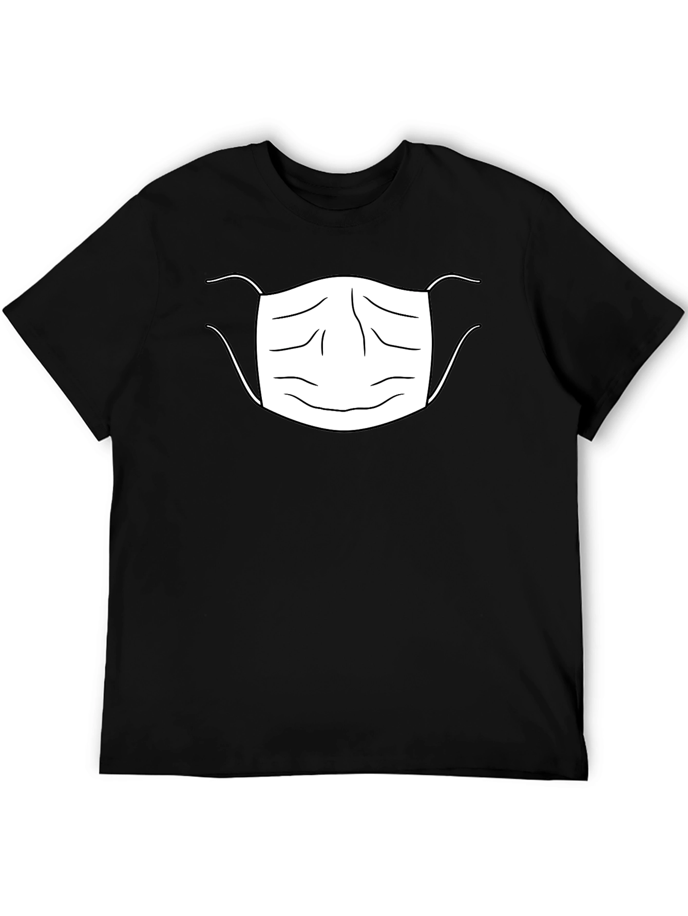 Face Mask Graphic T-Shirt Black Unisex