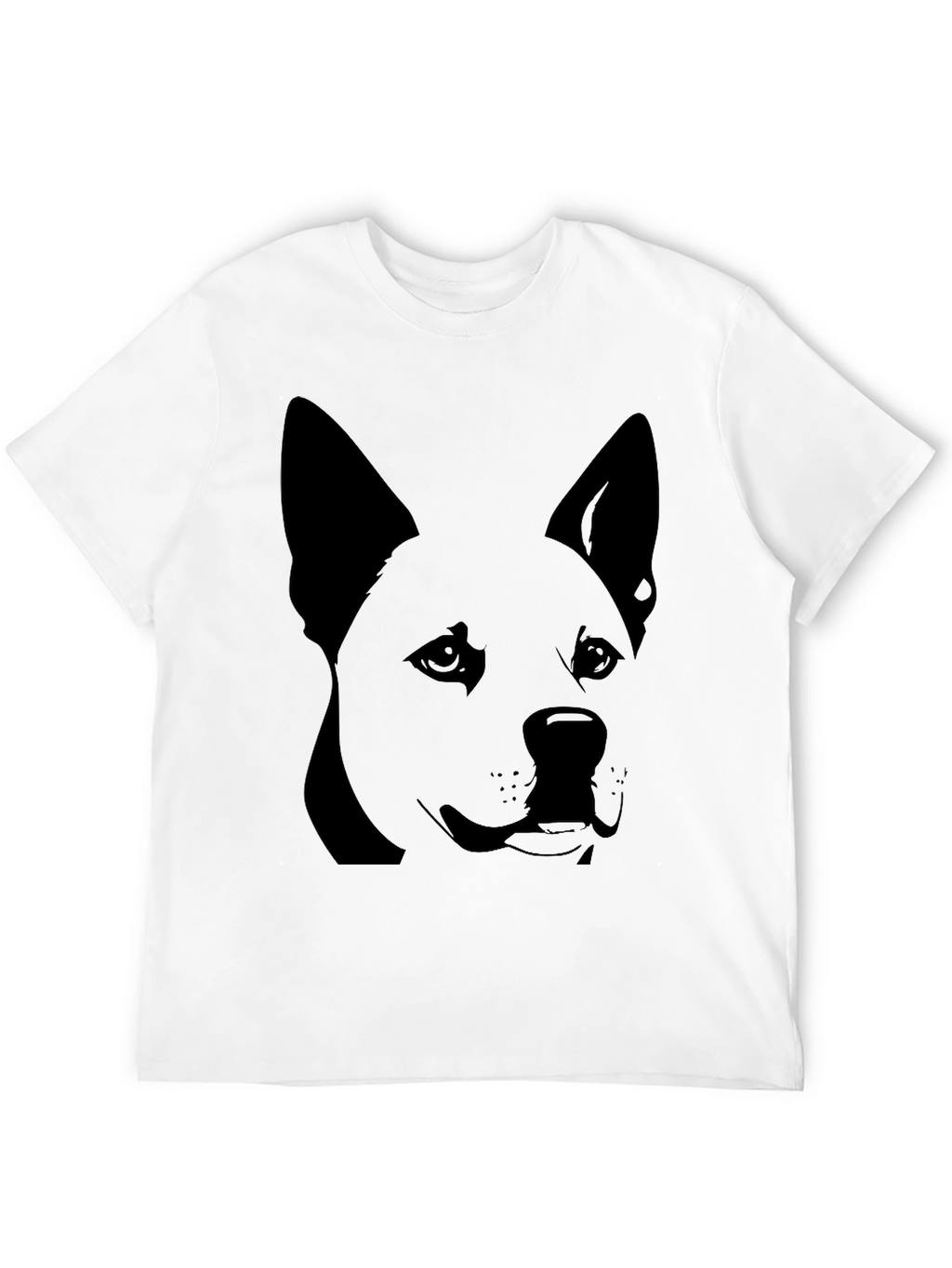 Dog Graphic Tee - Black Cotton T-Shirt