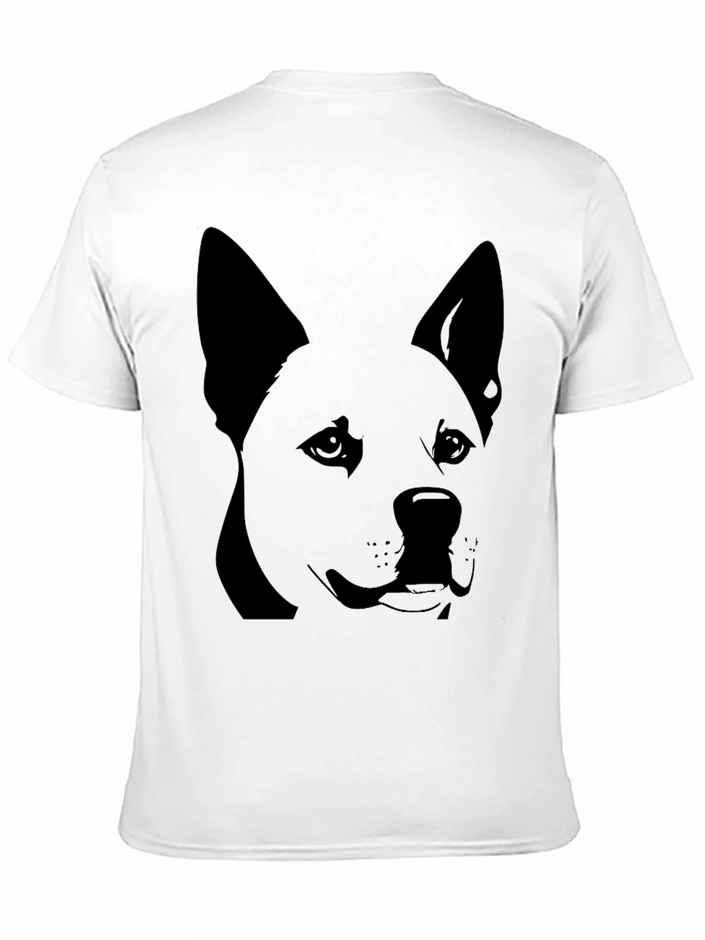 Dog Graphic Tee - Black Cotton T-Shirt