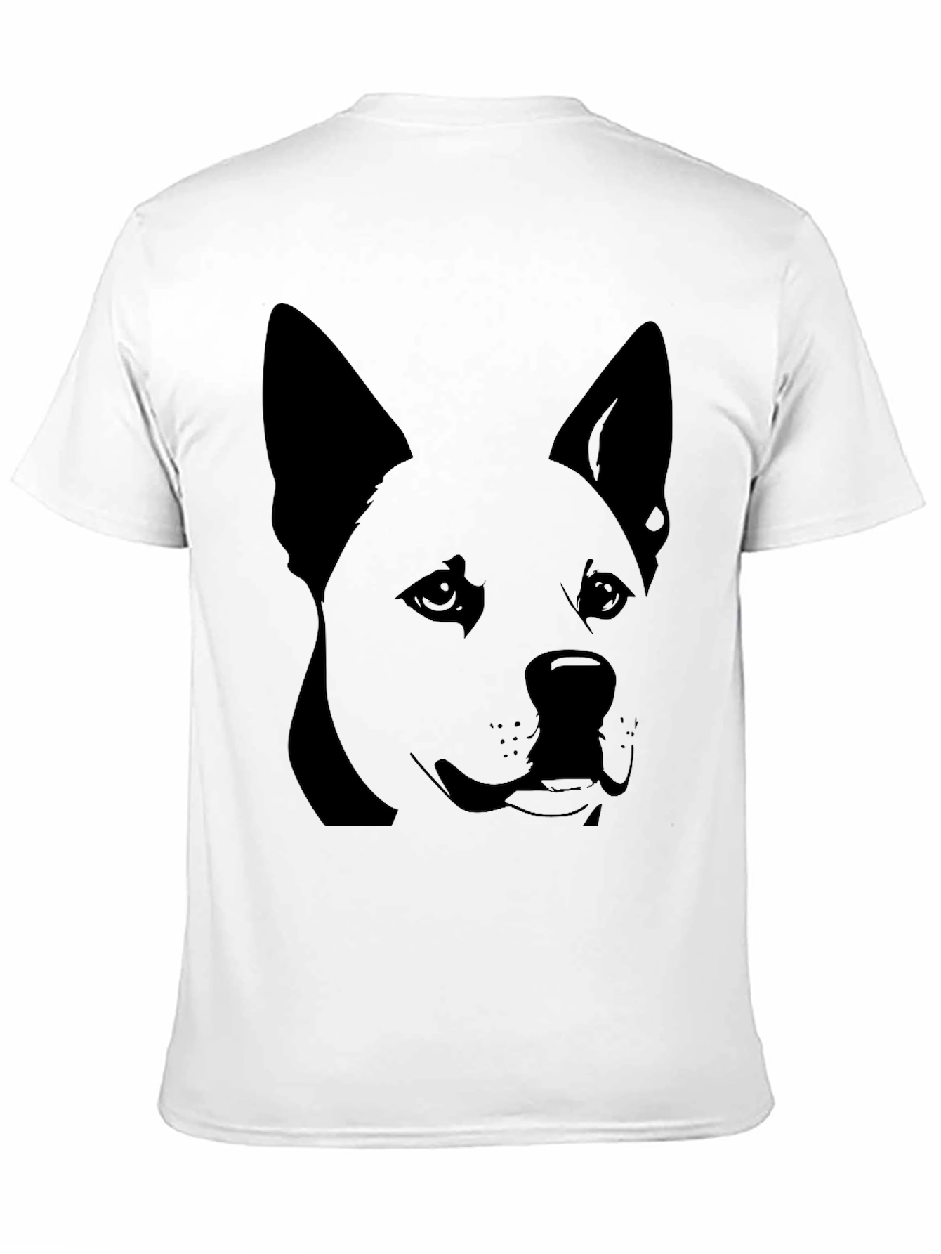 Dog Graphic Tee - Black Cotton T-Shirt