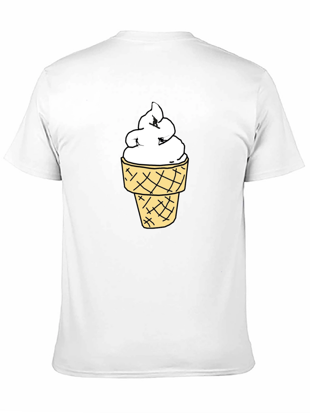 Ice Cream Cone Graphic Black T-Shirt