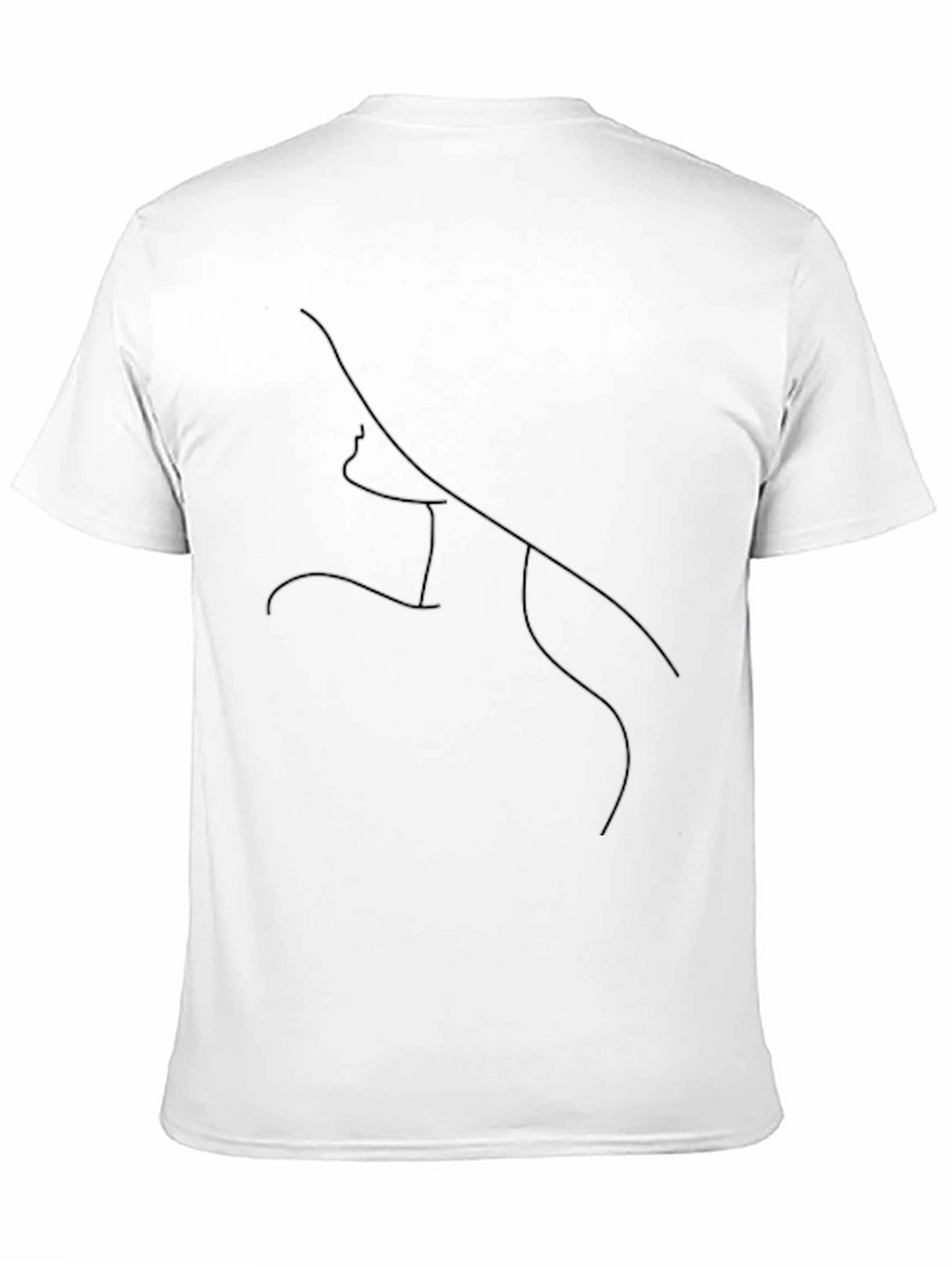 Minimalist Silhouette Graphic Black T-Shirt