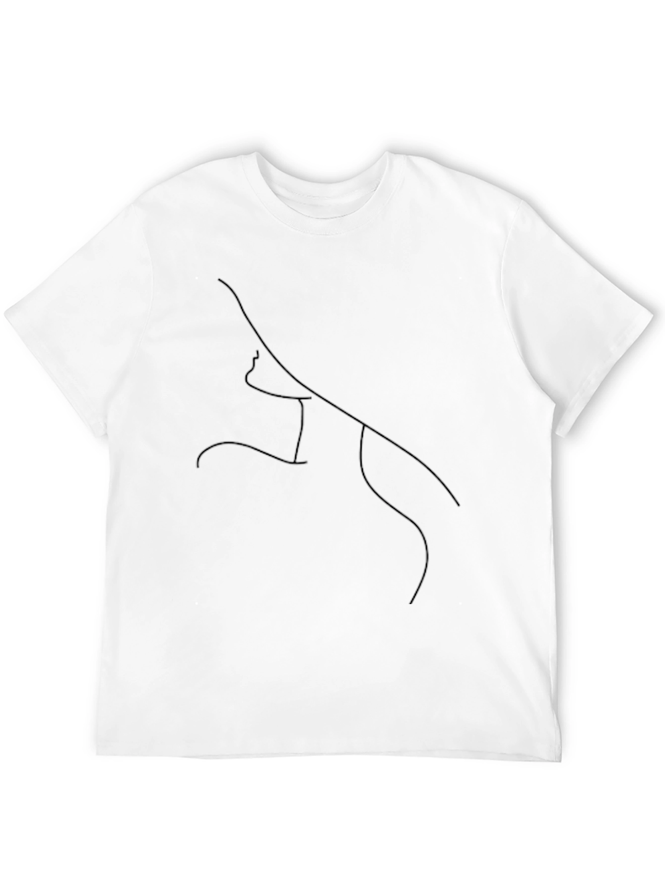 Minimalist Silhouette Graphic Black T-Shirt