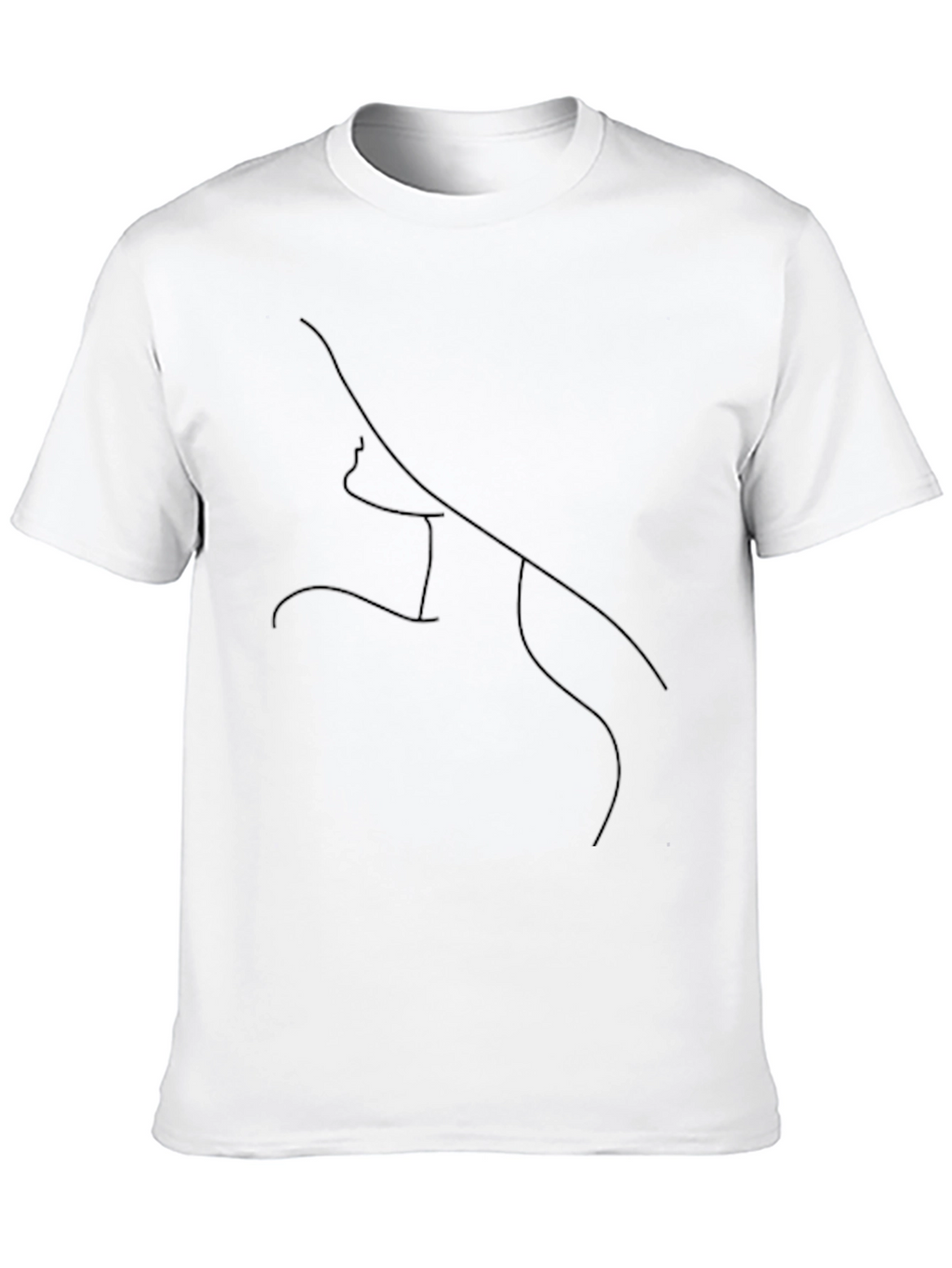 Minimalist Silhouette Graphic Black T-Shirt