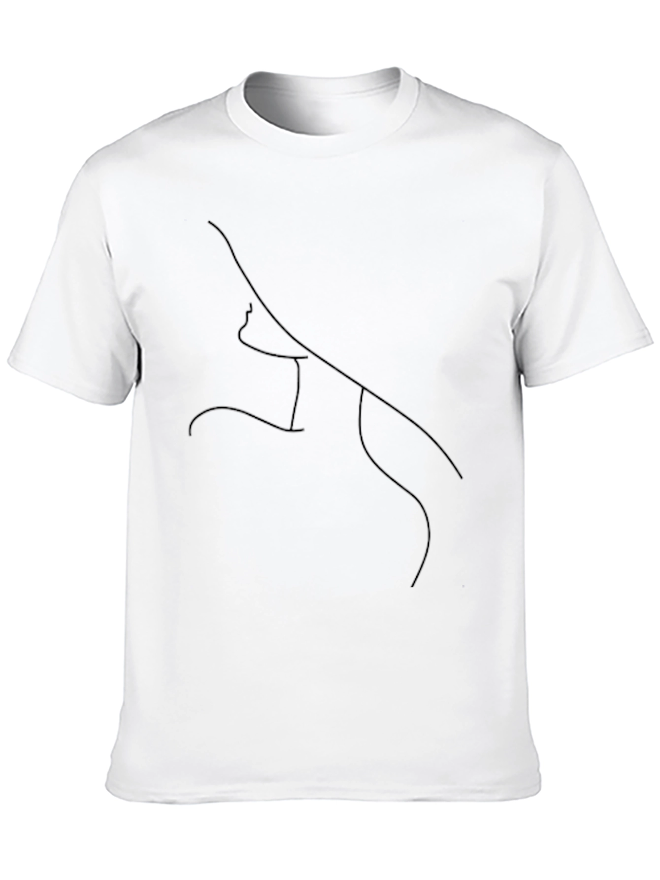 Minimalist Silhouette Graphic Black T-Shirt