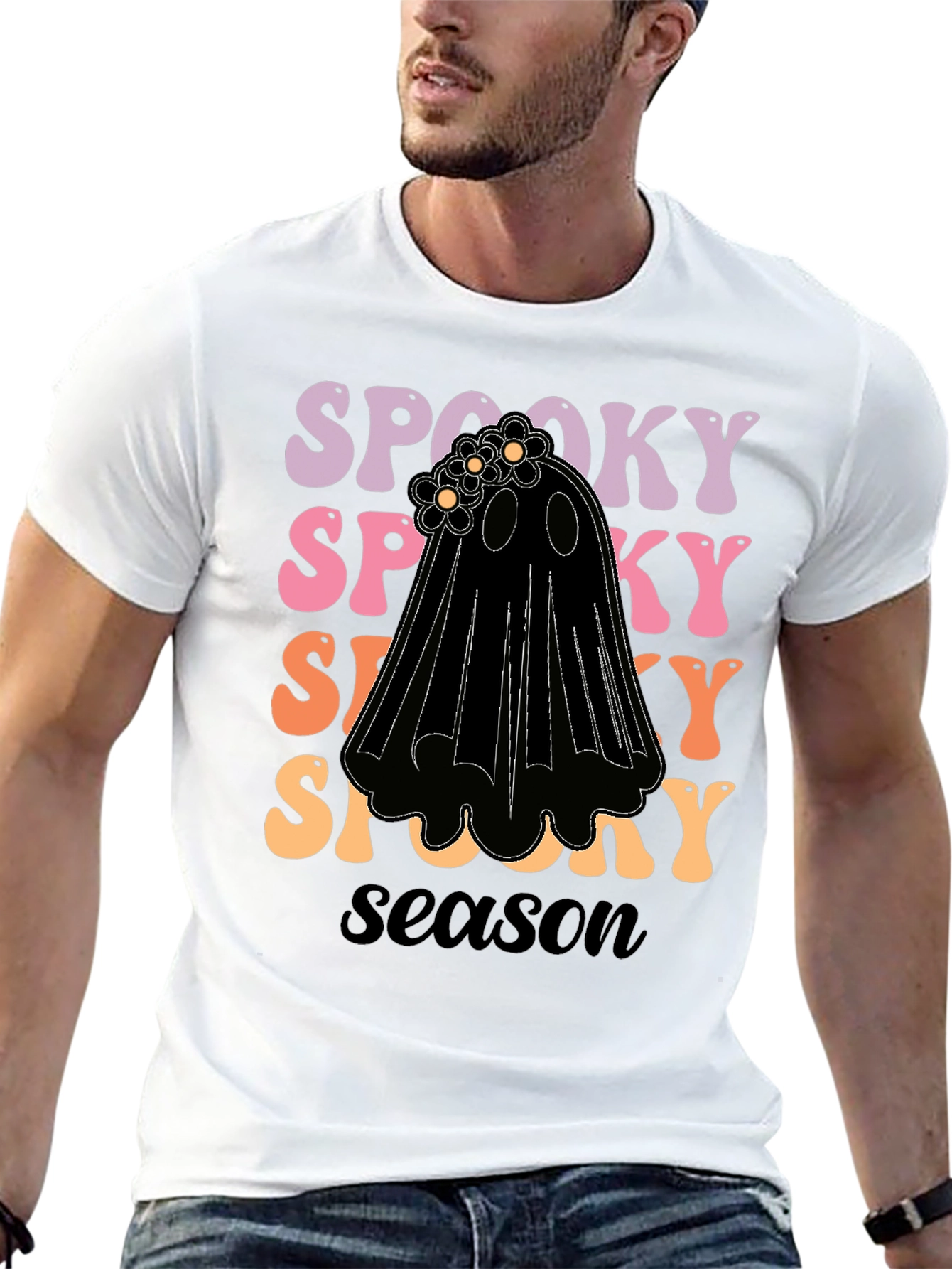 Spooky Season Ghost Graphic Tee