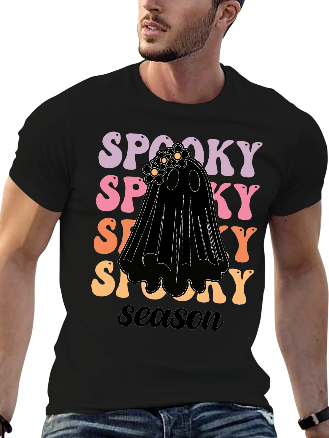 Spooky Season Ghost Graphic Tee