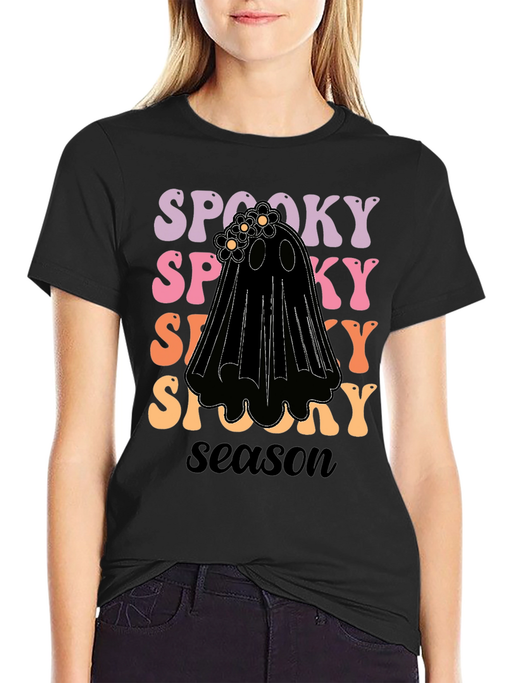 Spooky Season Ghost Graphic Tee