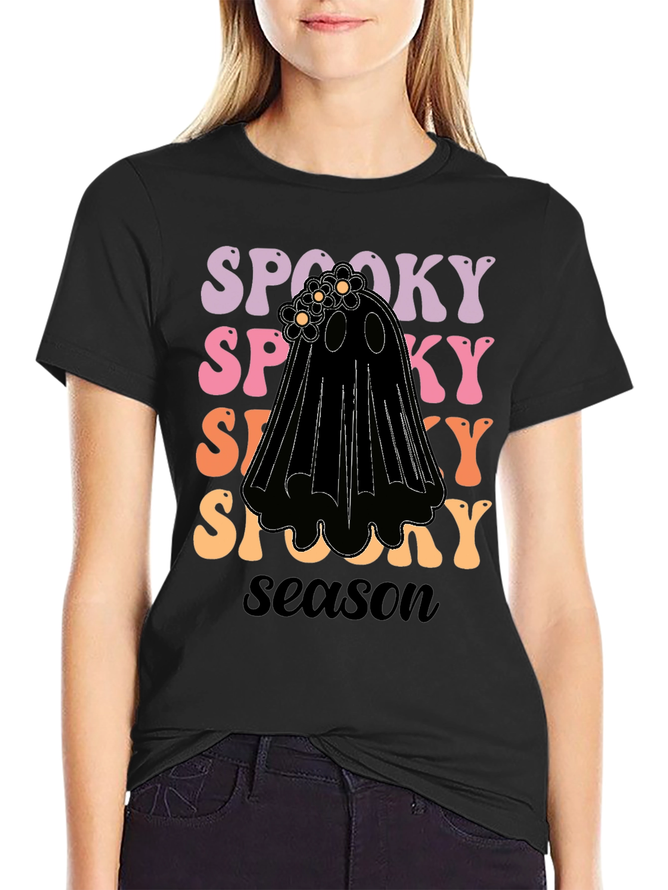 Spooky Season Ghost Graphic Tee