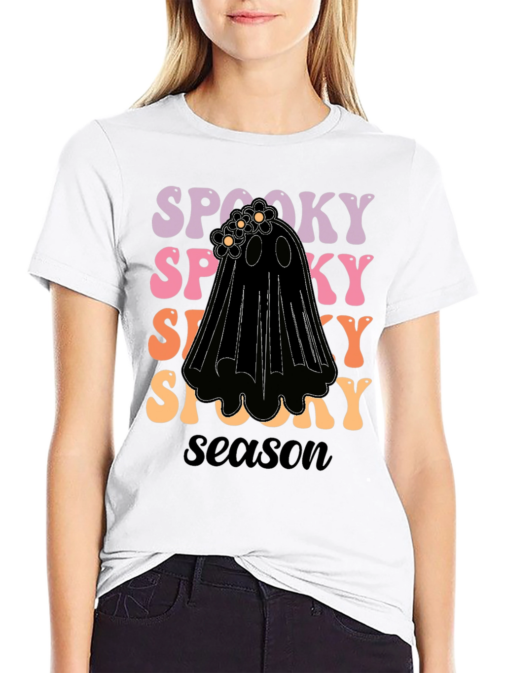 Spooky Season Ghost Graphic Tee