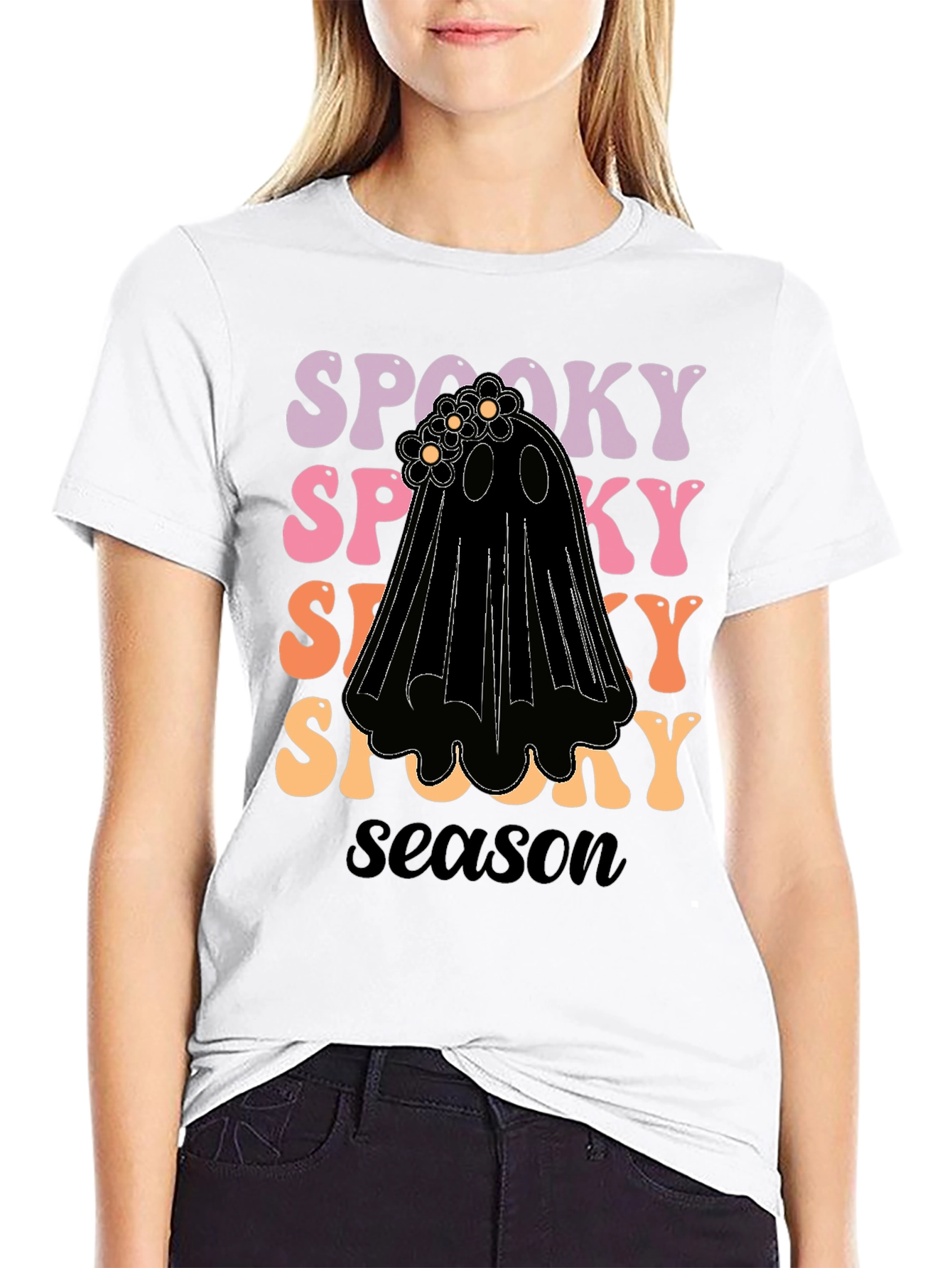 Spooky Season Ghost Graphic Tee