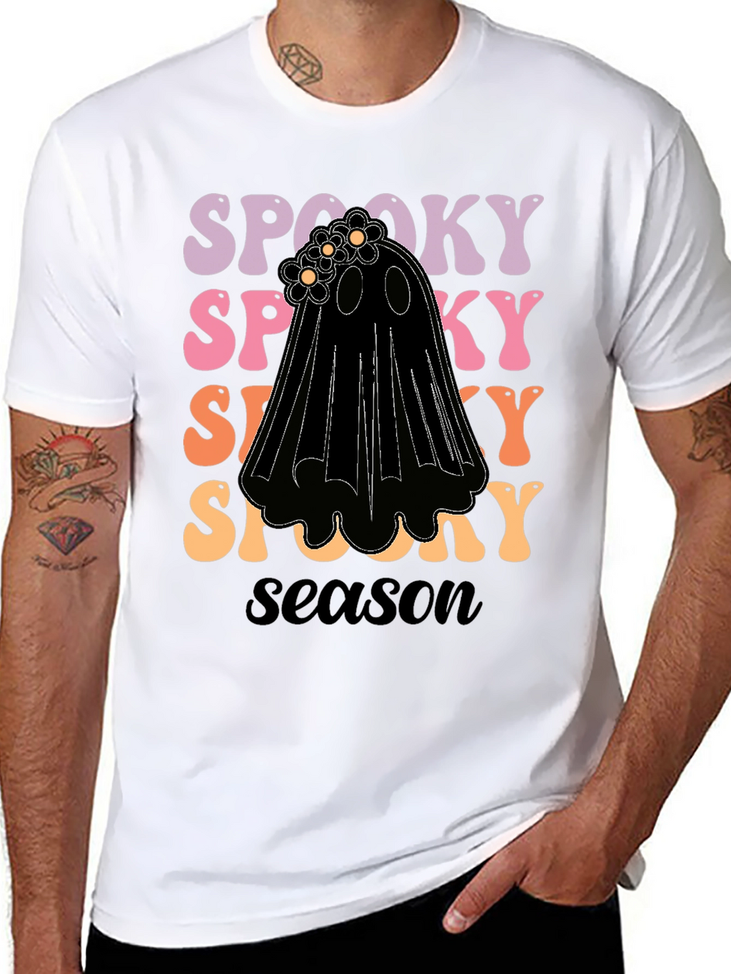 Spooky Season Ghost Graphic Tee