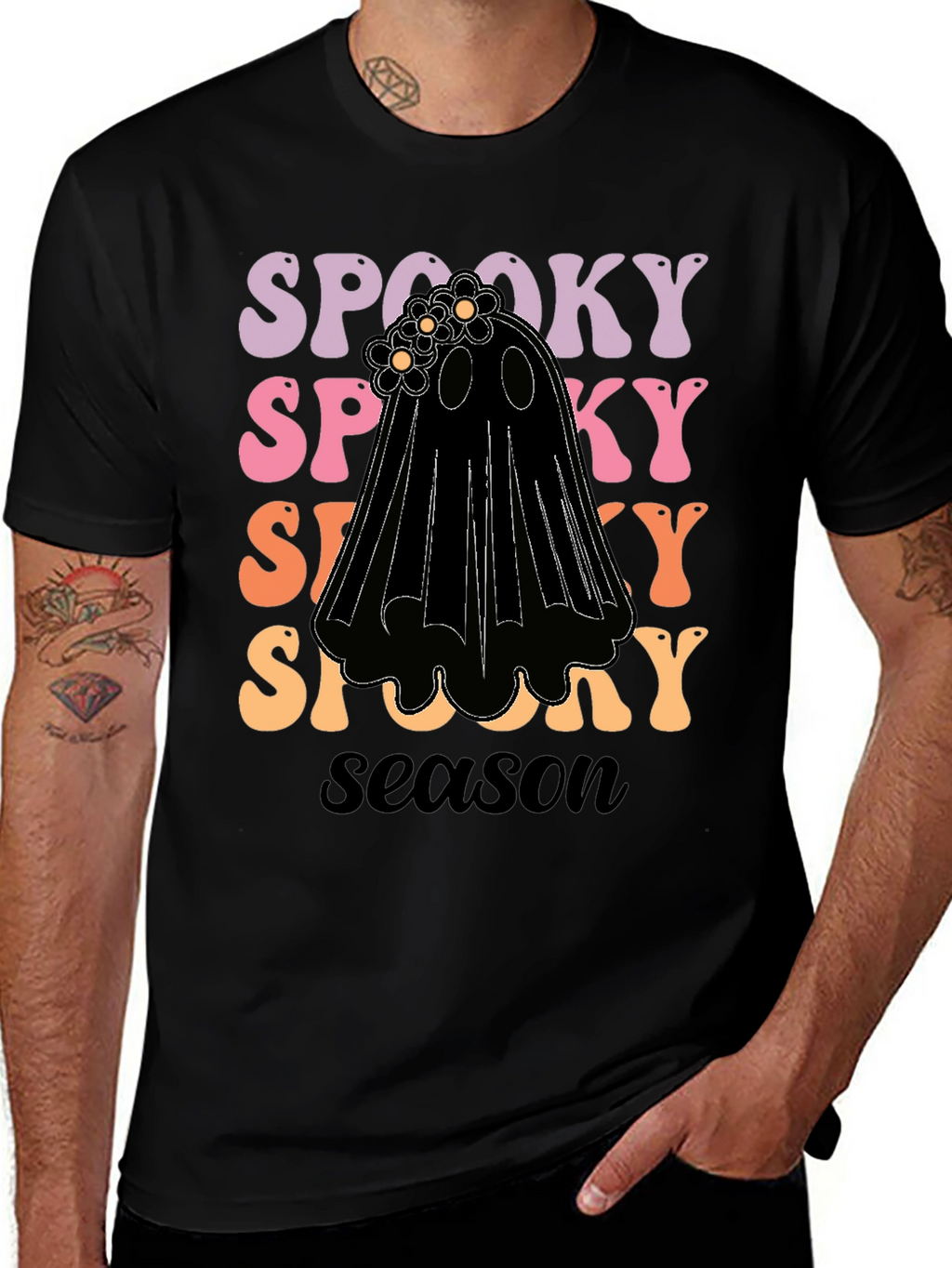 Spooky Season Ghost Graphic Tee