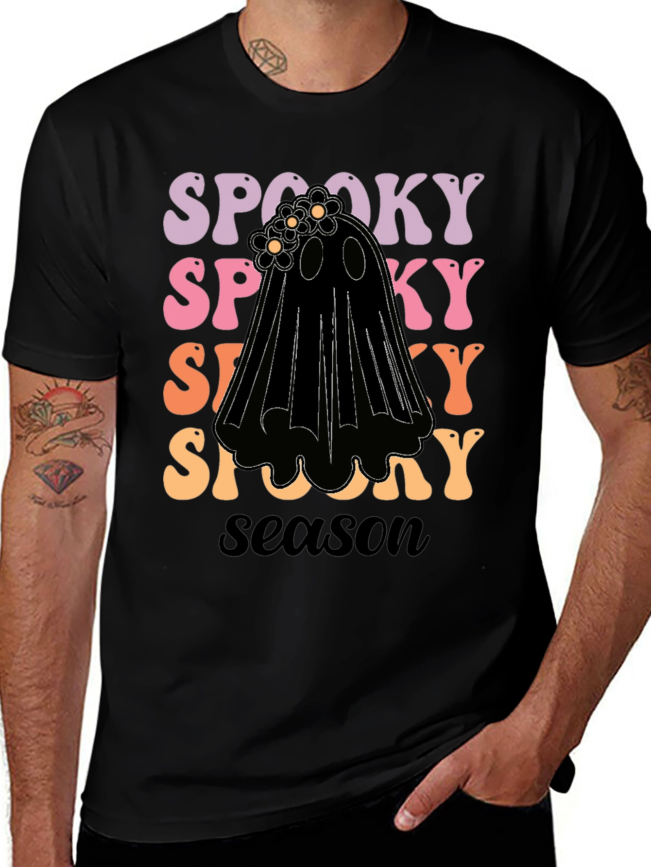 Spooky Season Ghost Graphic Tee