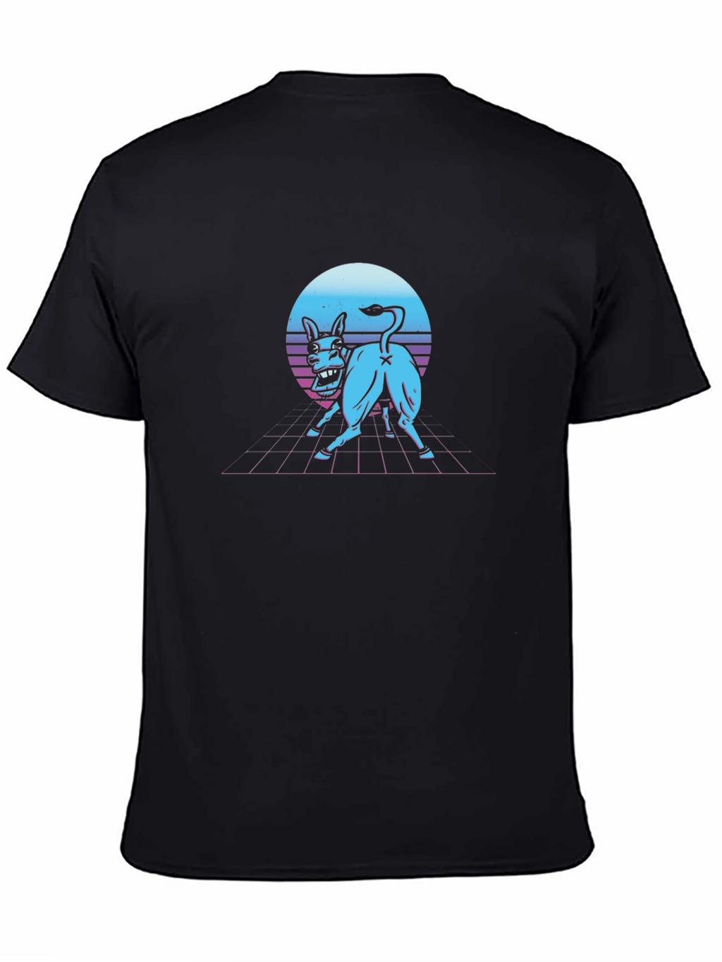 Retro Synthwave Donkey Graphic Tee