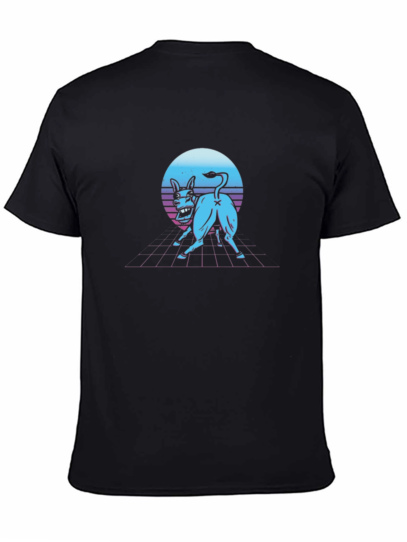 Retro Synthwave Donkey Graphic Tee