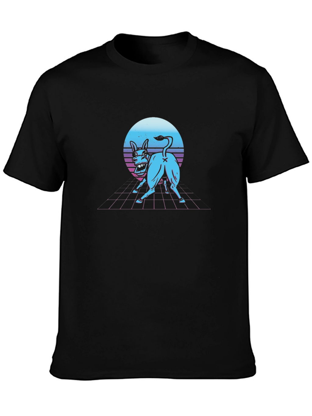 Retro Synthwave Donkey Graphic Tee