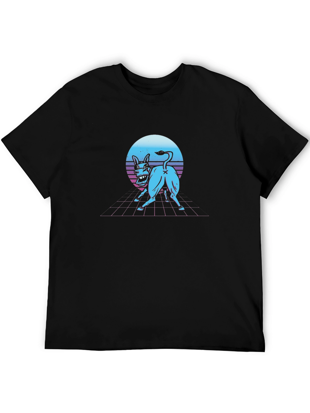 Retro Synthwave Donkey Graphic Tee