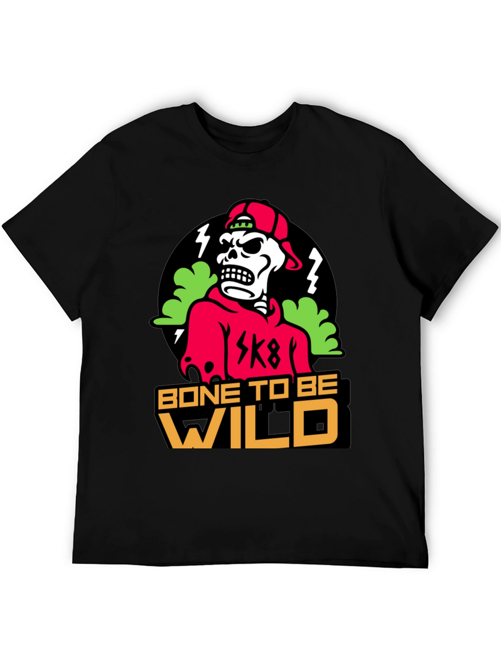 Bone To Be Wild Skeleton Graphic T-Shirt