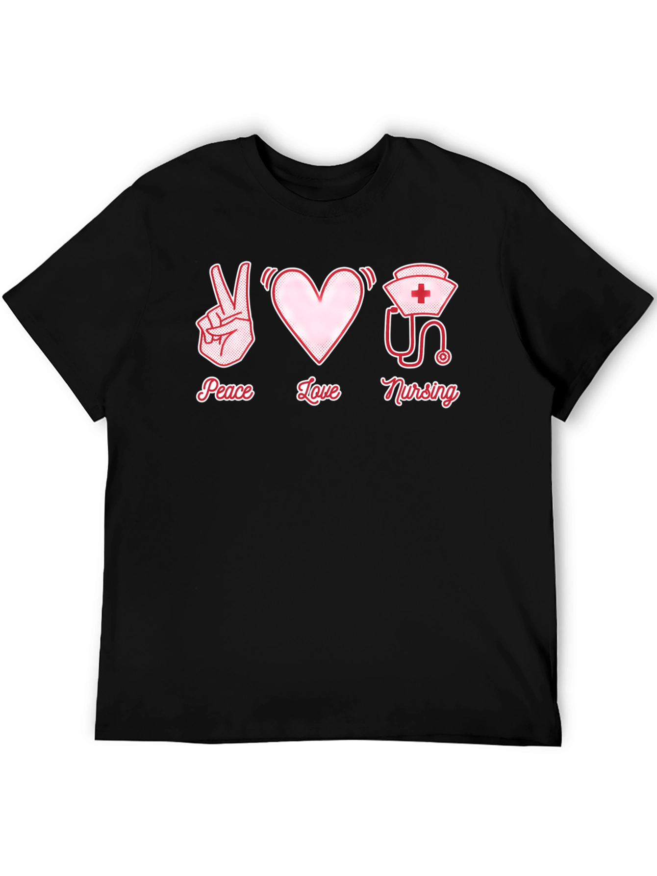 Peace Love Nursing Graphic T-Shirt