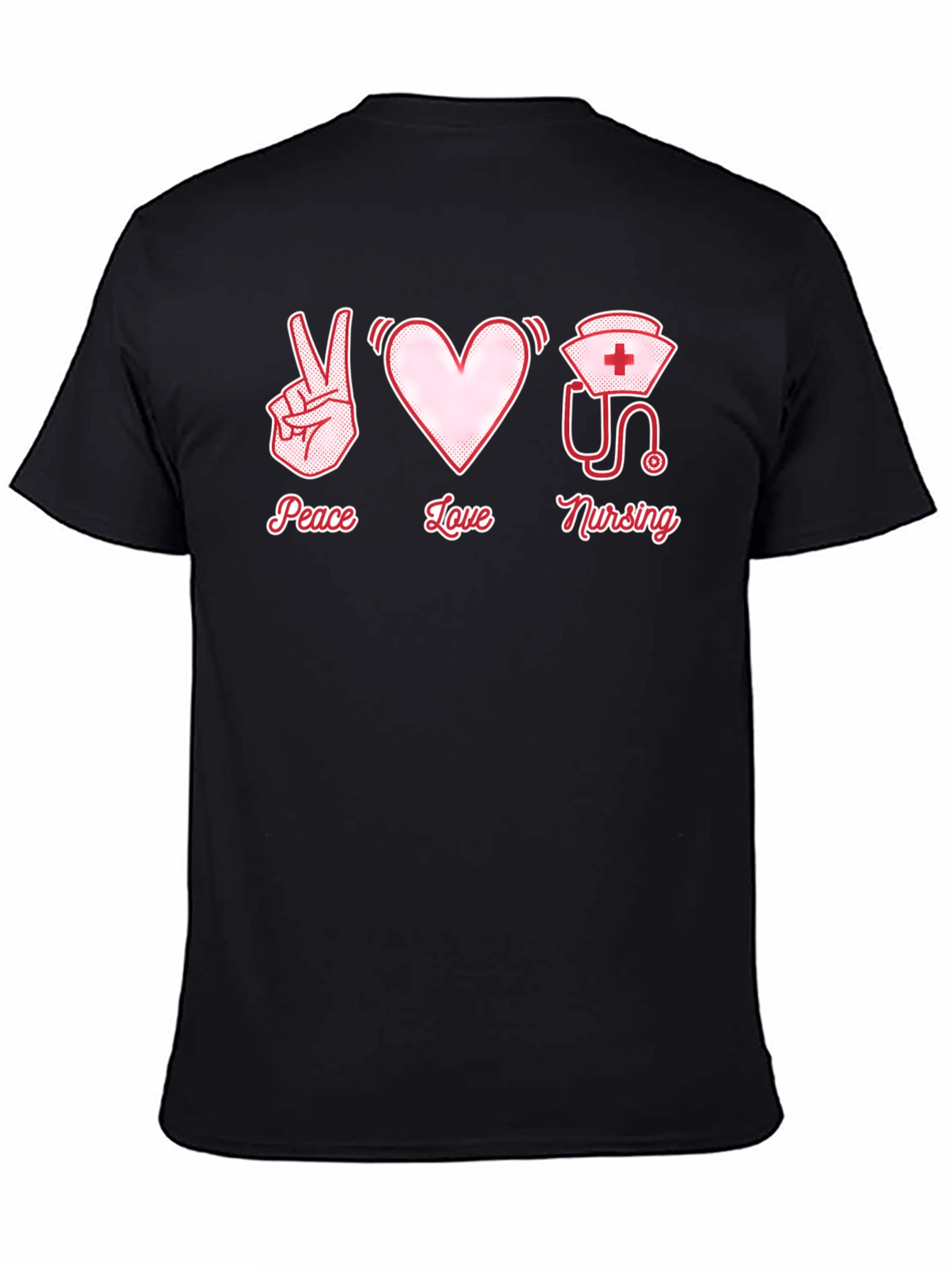 Peace Love Nursing Graphic T-Shirt