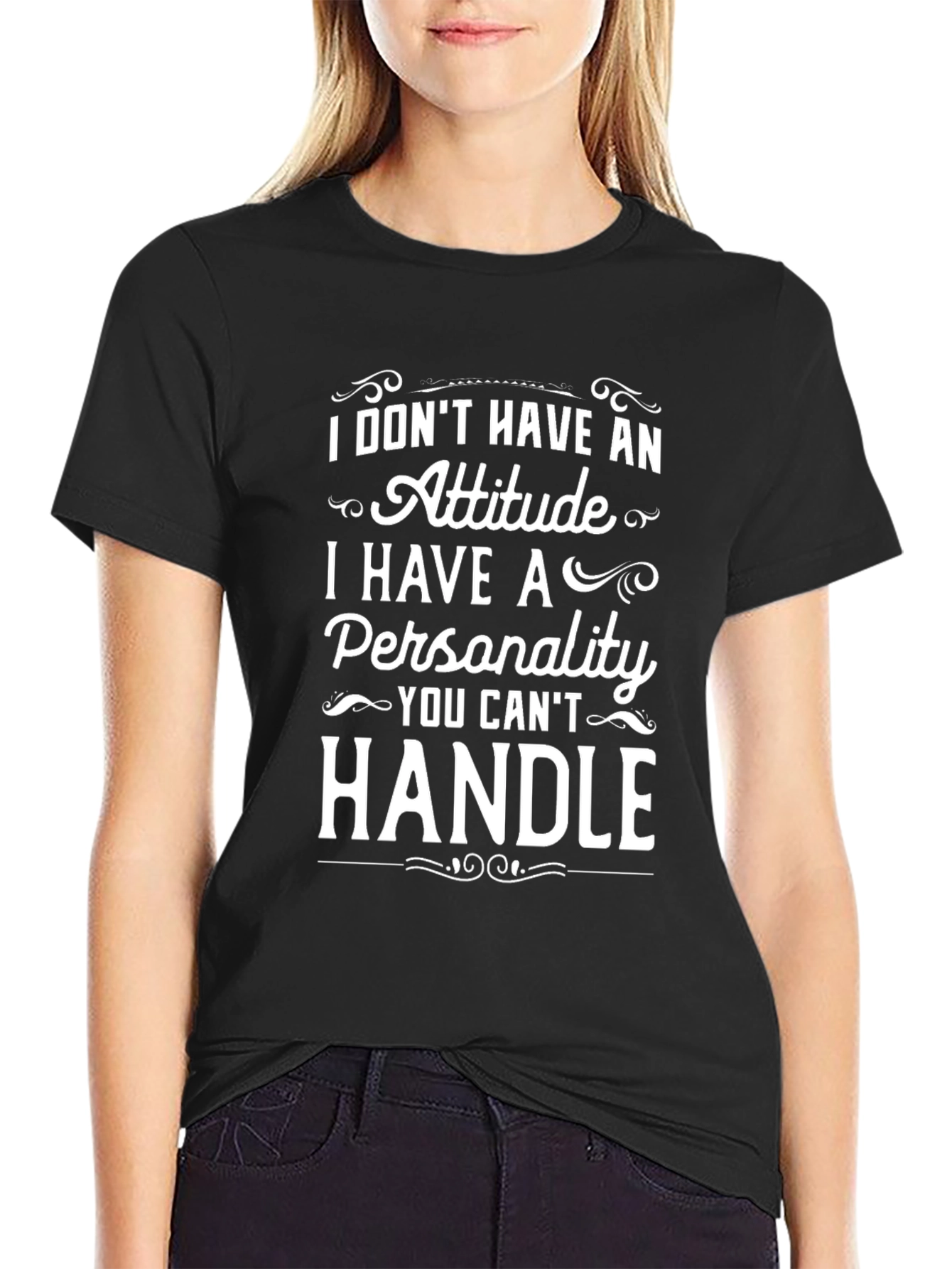 Attitude vs Personality Graphic Tee - Black