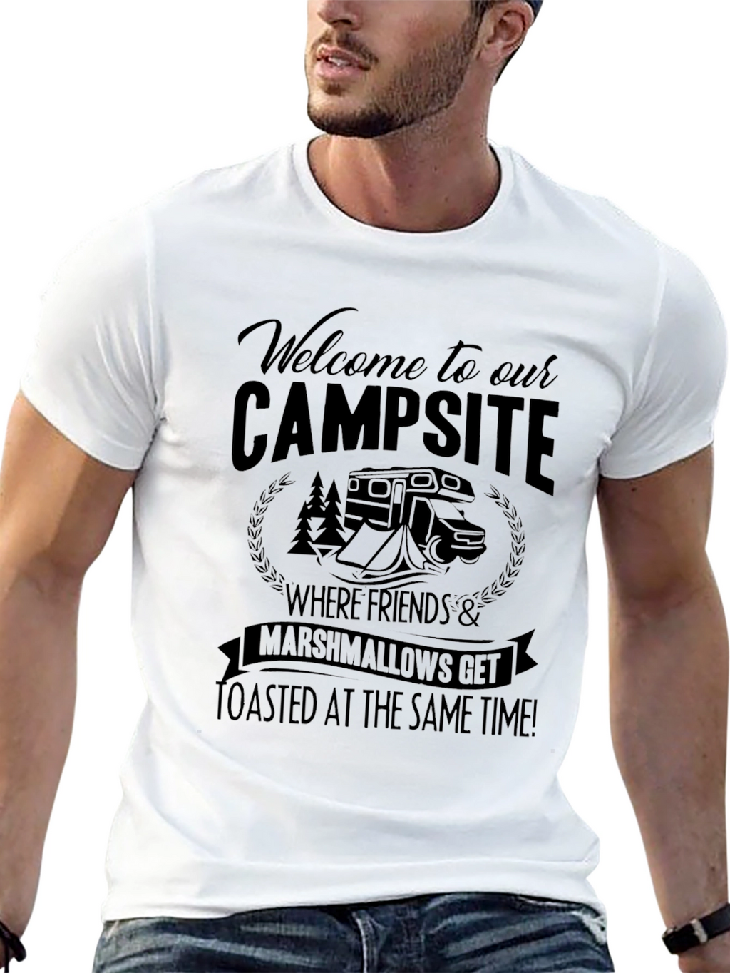 Welcome to Our Campsite Graphic T-Shirt