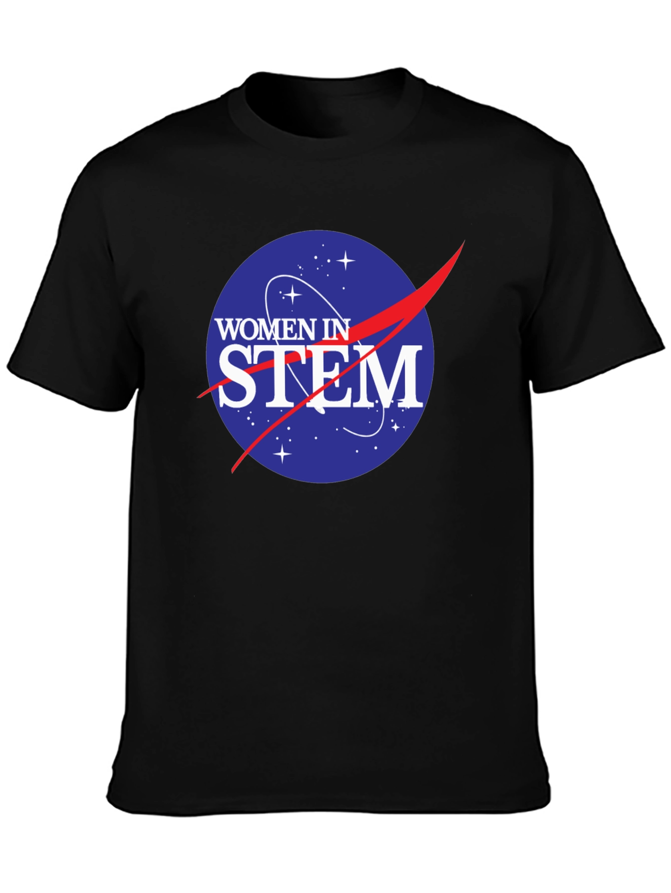 Women in STEM Black T-Shirt - Science & Space Tee