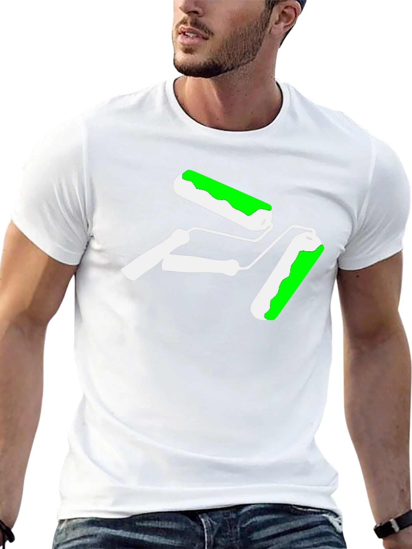 Paint Roller Graphic Tee - Cool Painter T-Shirt