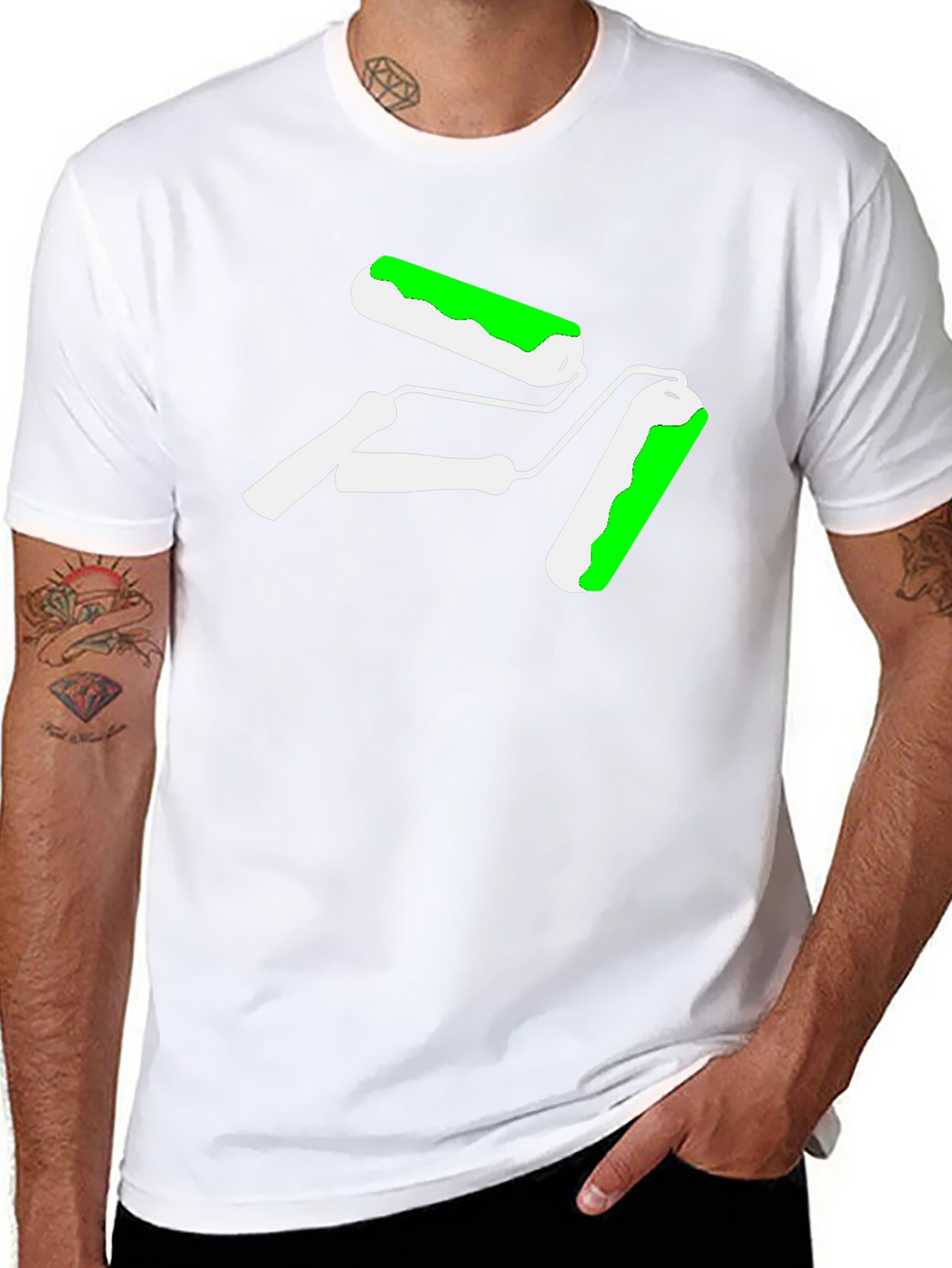 Paint Roller Graphic Tee - Cool Painter T-Shirt