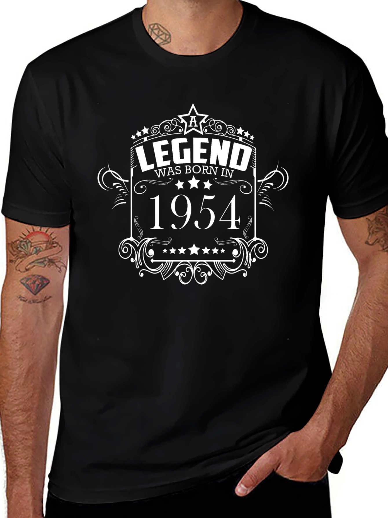 Legend Born in 1954 Black T-Shirt