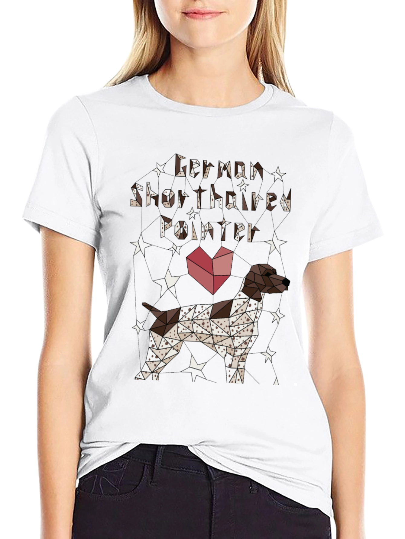 Geometric German Shorthaired Pointer T-Shirt