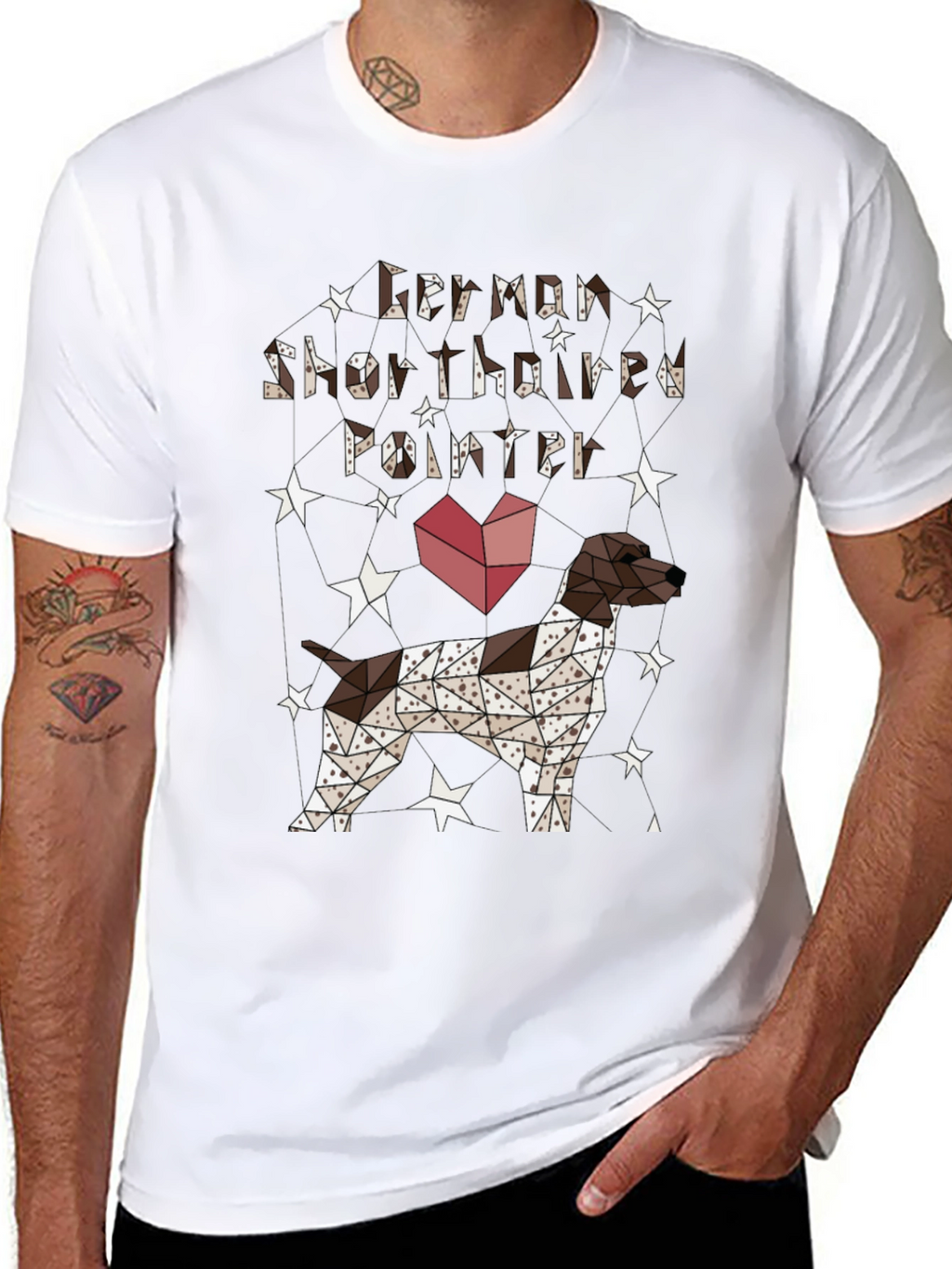 Geometric German Shorthaired Pointer T-Shirt