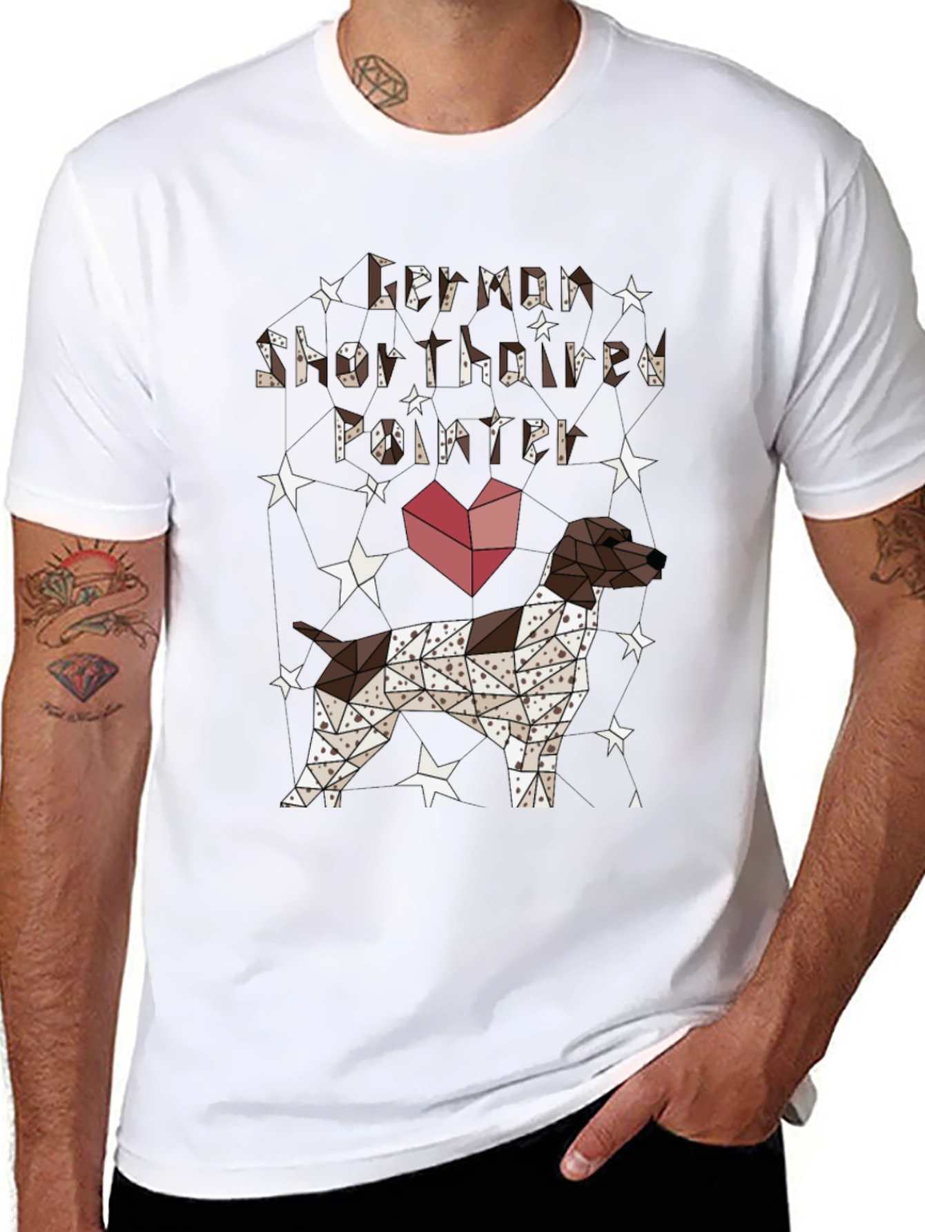 Geometric German Shorthaired Pointer T-Shirt