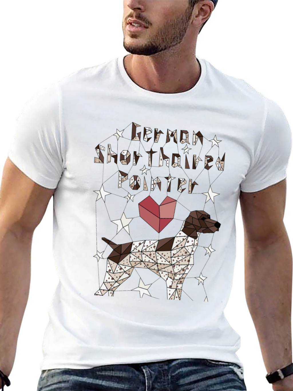 Geometric German Shorthaired Pointer T-Shirt