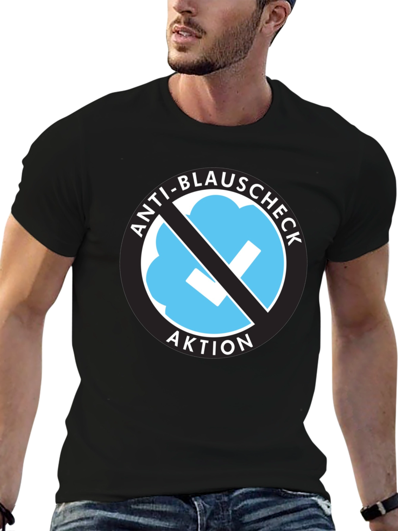 Anti-Blauschcheck Aktion Black T-Shirt