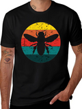Retro Bee Graphic Tee - Black