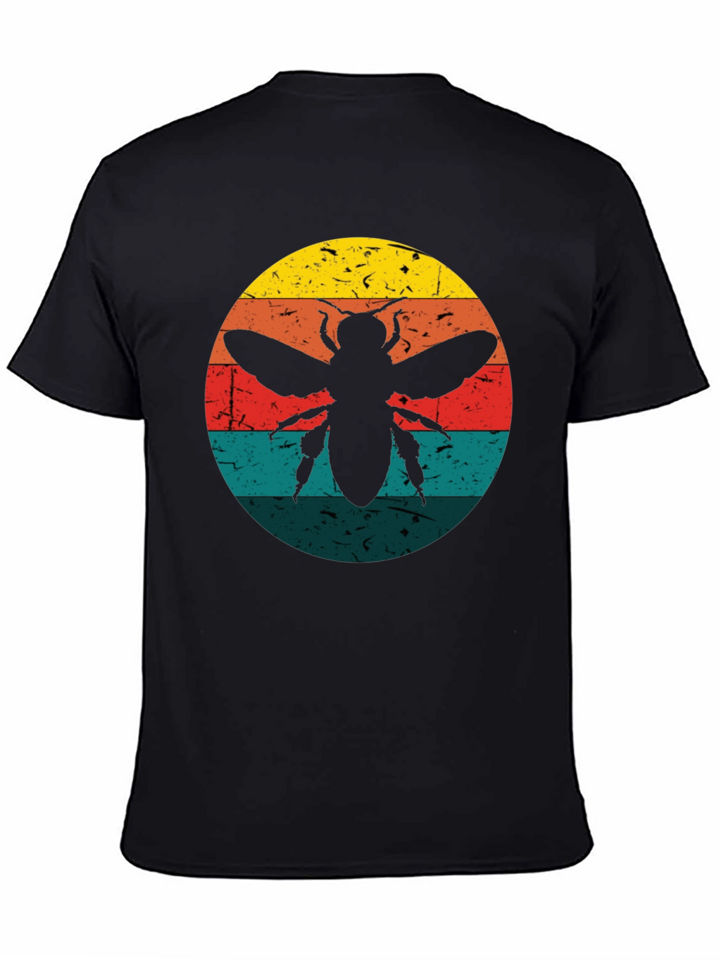 Retro Bee Graphic Tee - Black