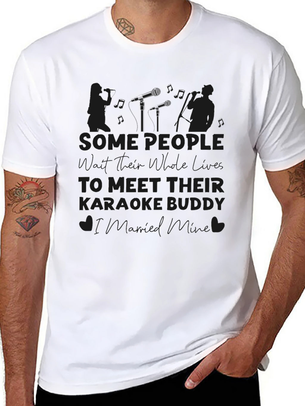 Karaoke Buddy T-Shirt Black Graphic Tee