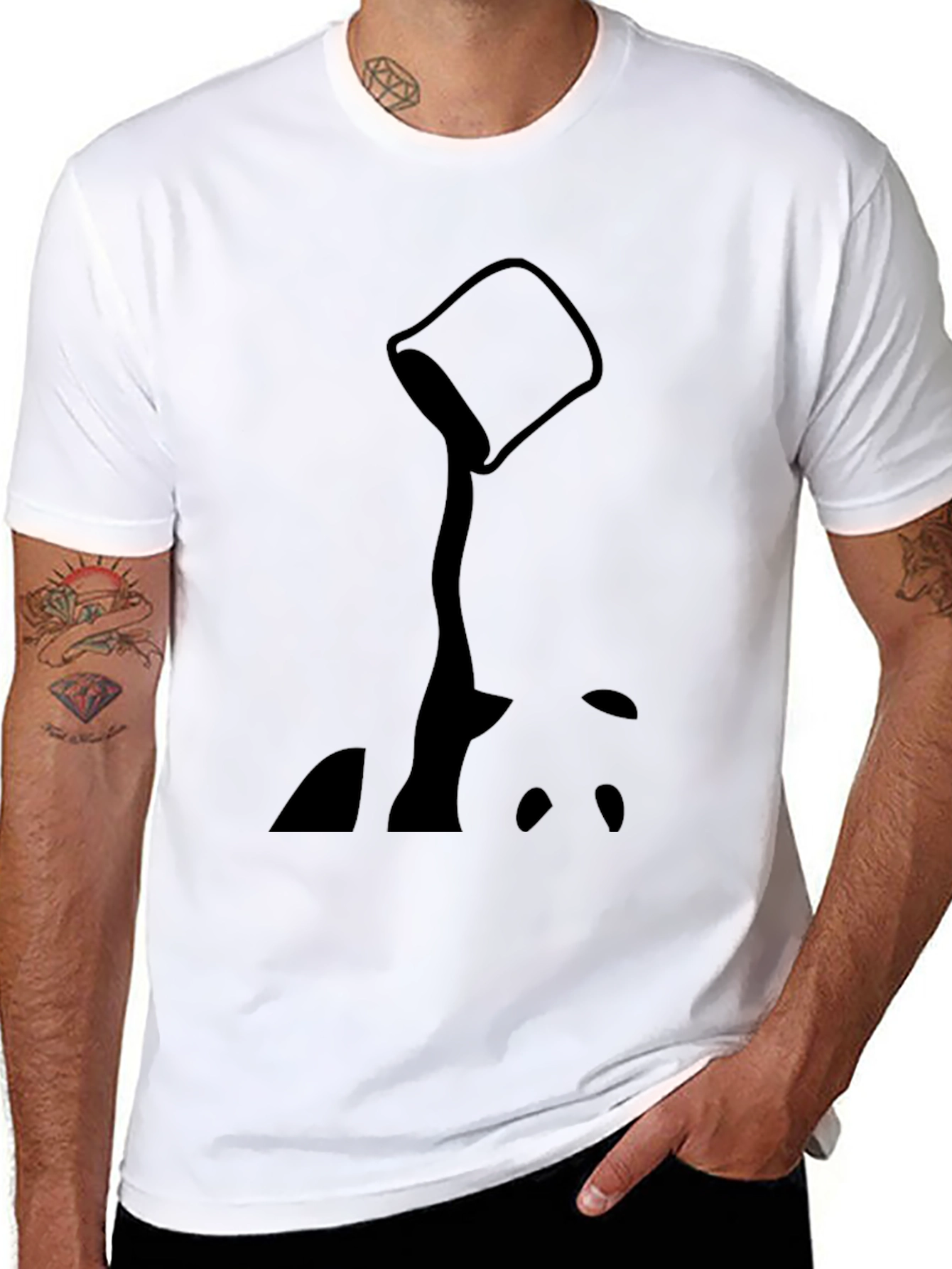 Black Panda T-Shirt - Unique Graphic Tee