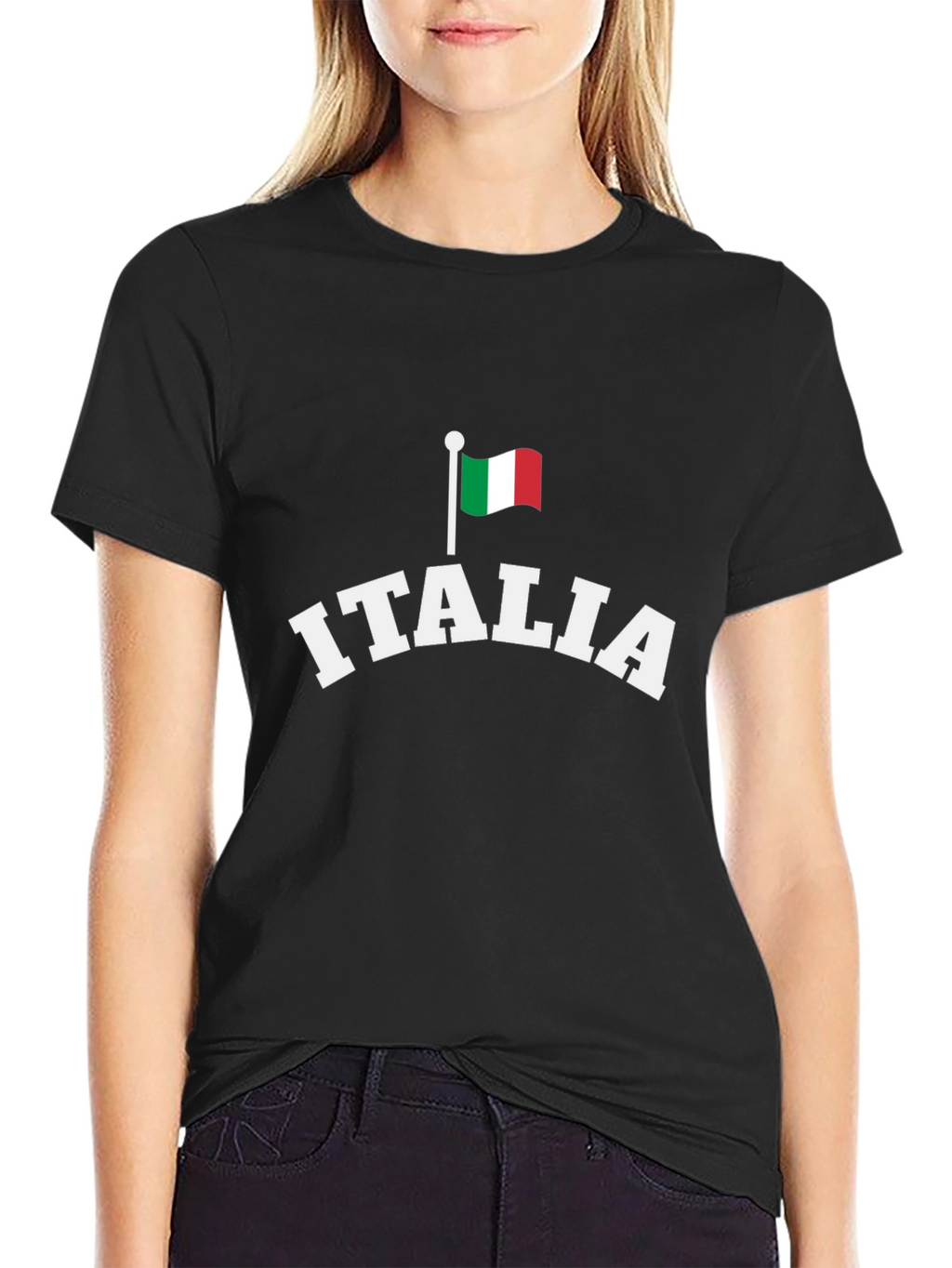 Italia Flag Graphic Tee - Black Italian Pride T-Shirt