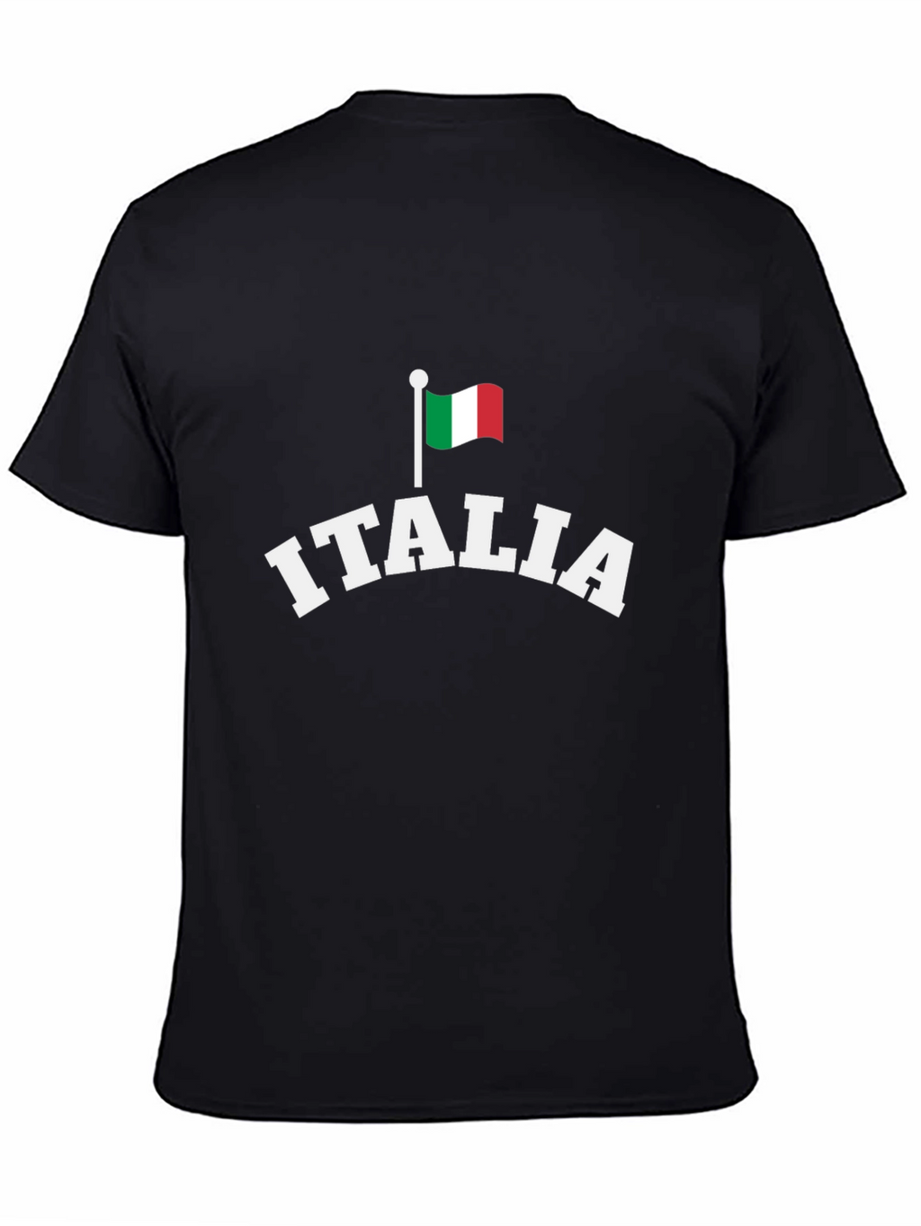 Italia Flag Graphic Tee - Black Italian Pride T-Shirt