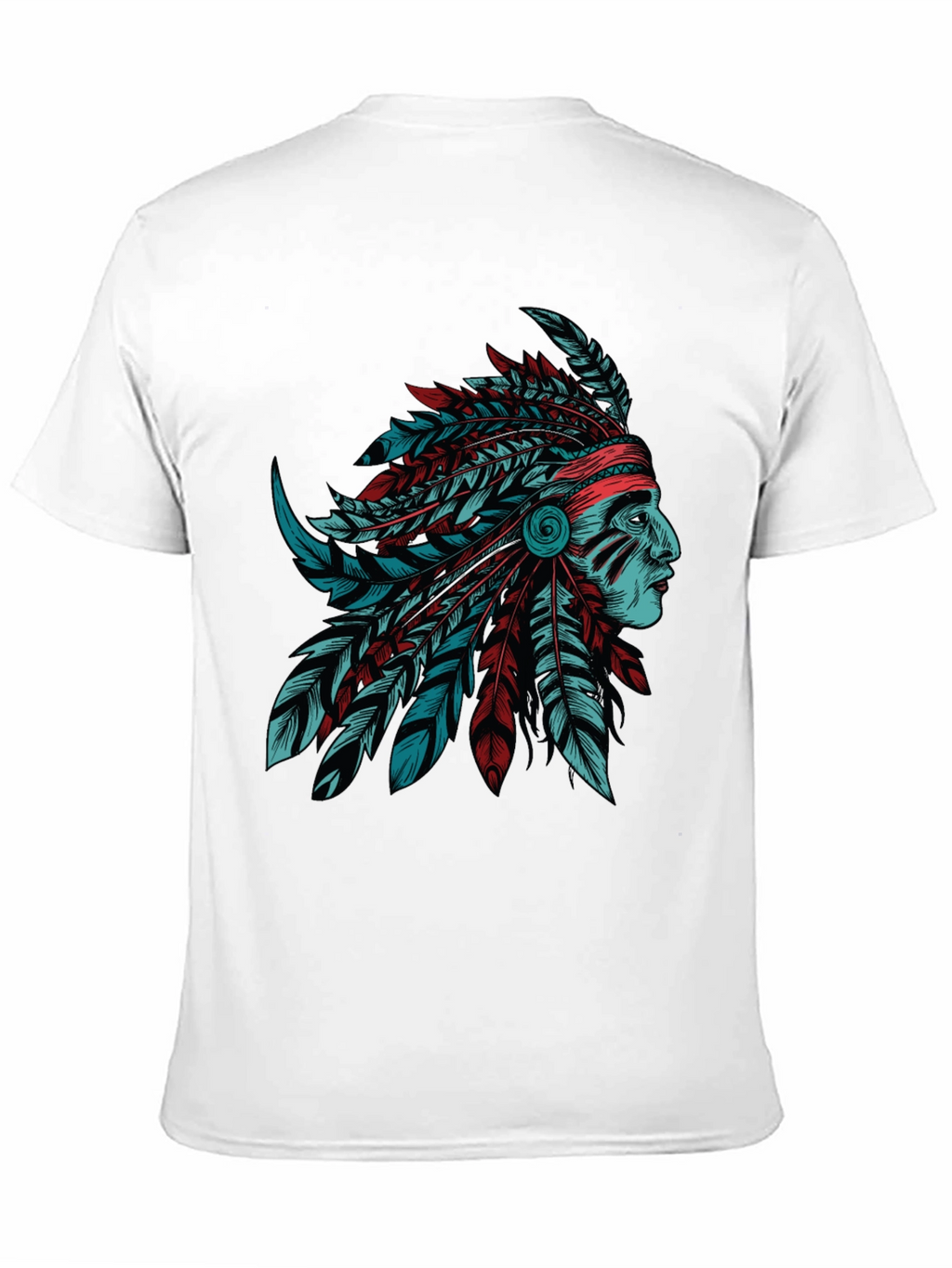 Native American Chief Graphic Tee - Stylish Black T-Shirt