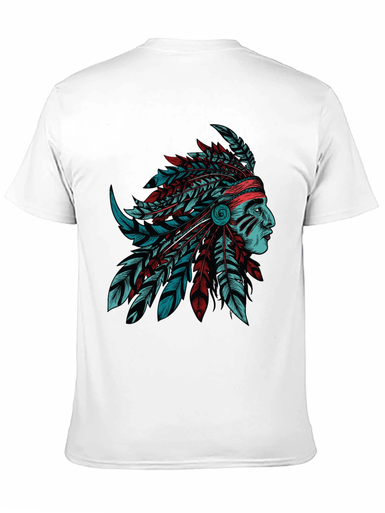 Native American Chief Graphic Tee - Stylish Black T-Shirt