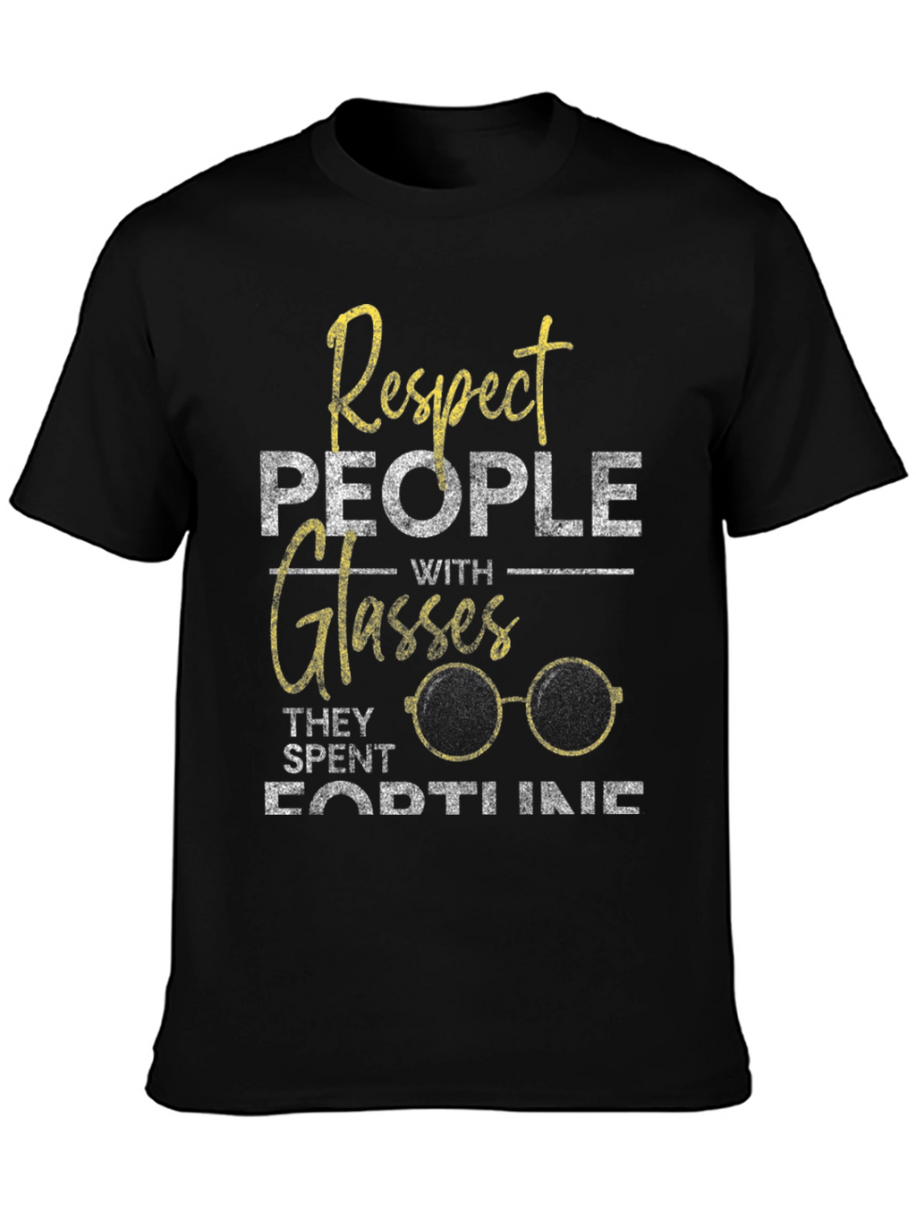 Respect Glasses T-Shirt - Funny Eyeglasses Tee