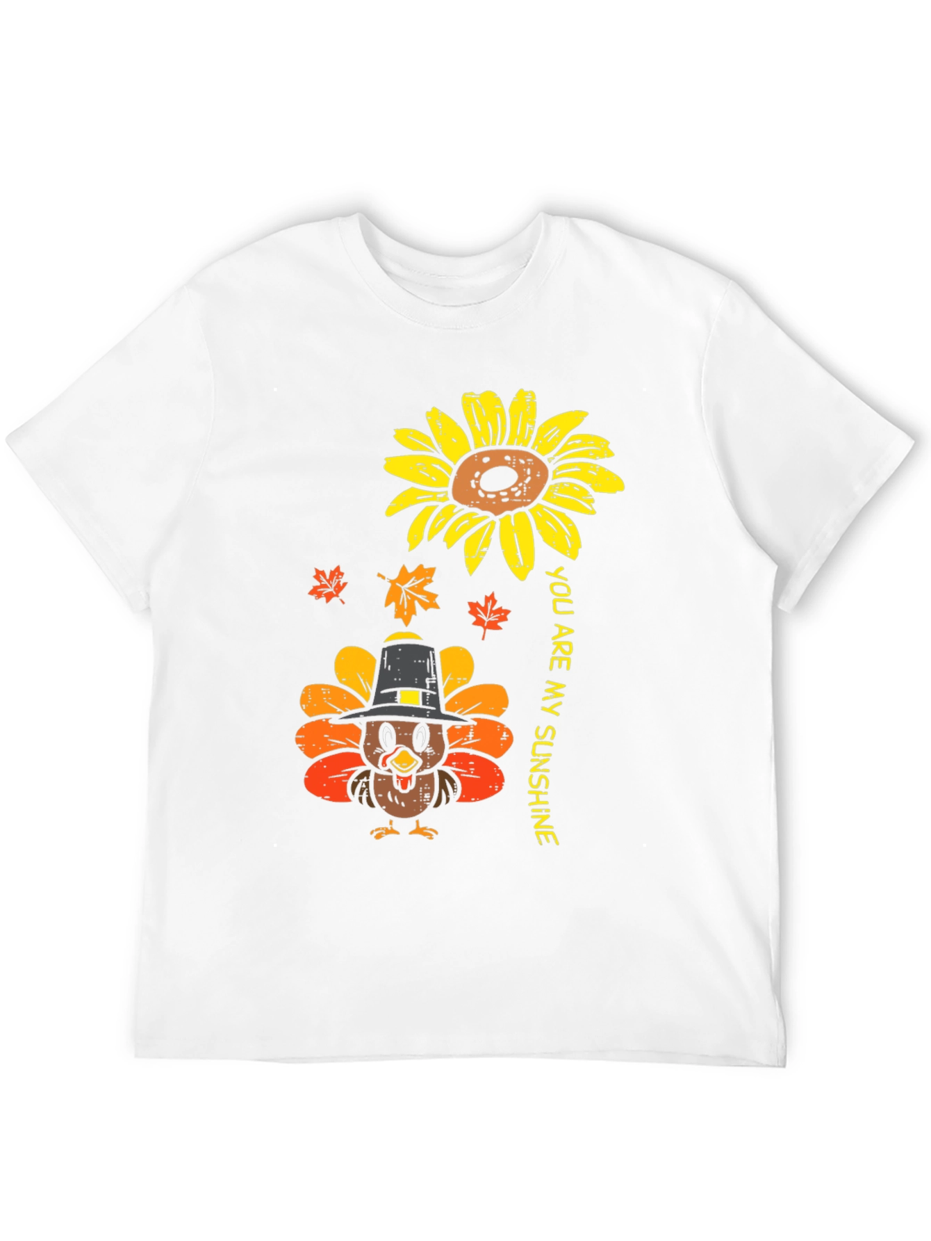 Thanksgiving Turkey Sunflower Graphic Tee