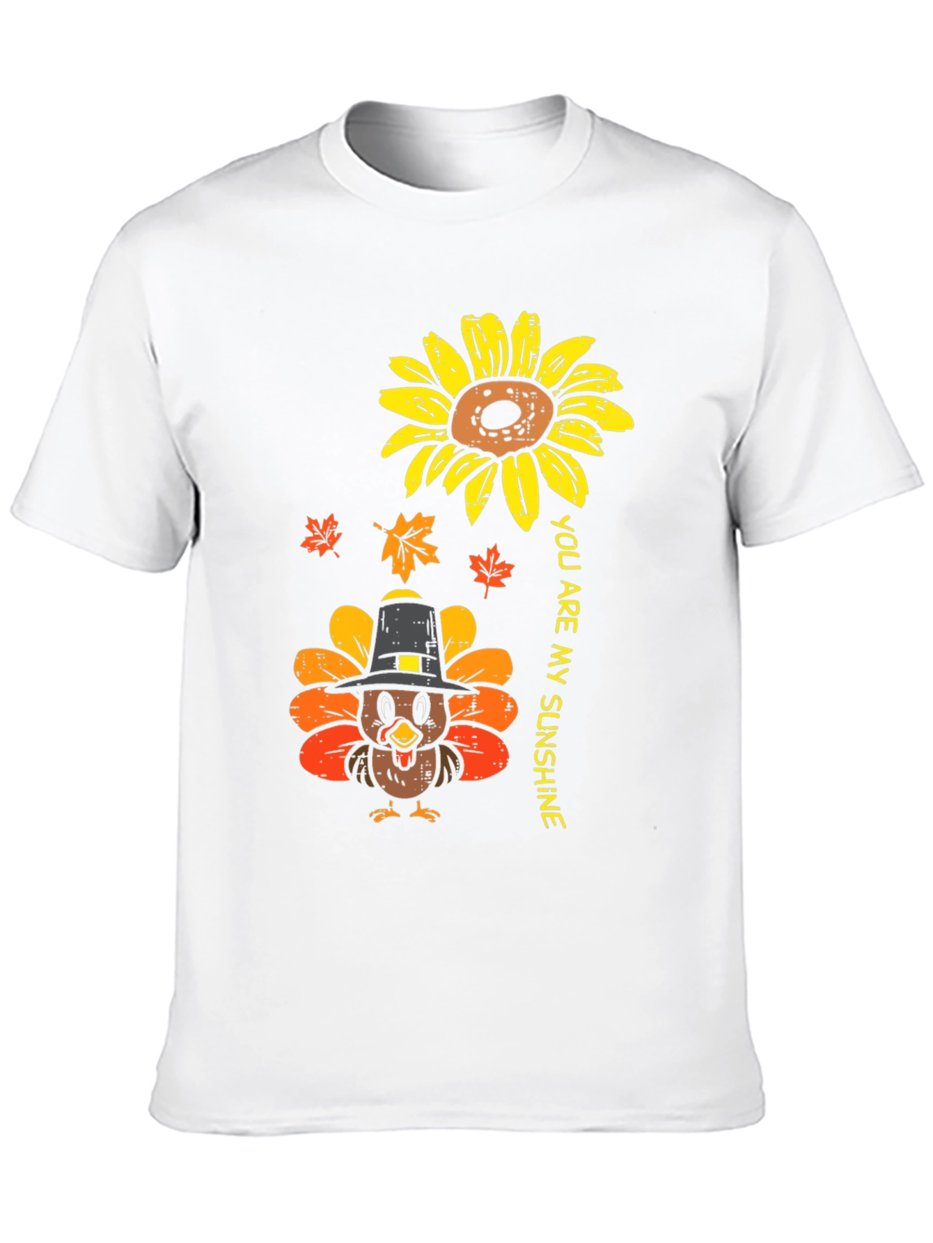Thanksgiving Turkey Sunflower Graphic Tee