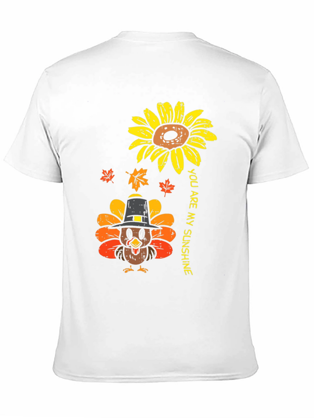 Thanksgiving Turkey Sunflower Graphic Tee