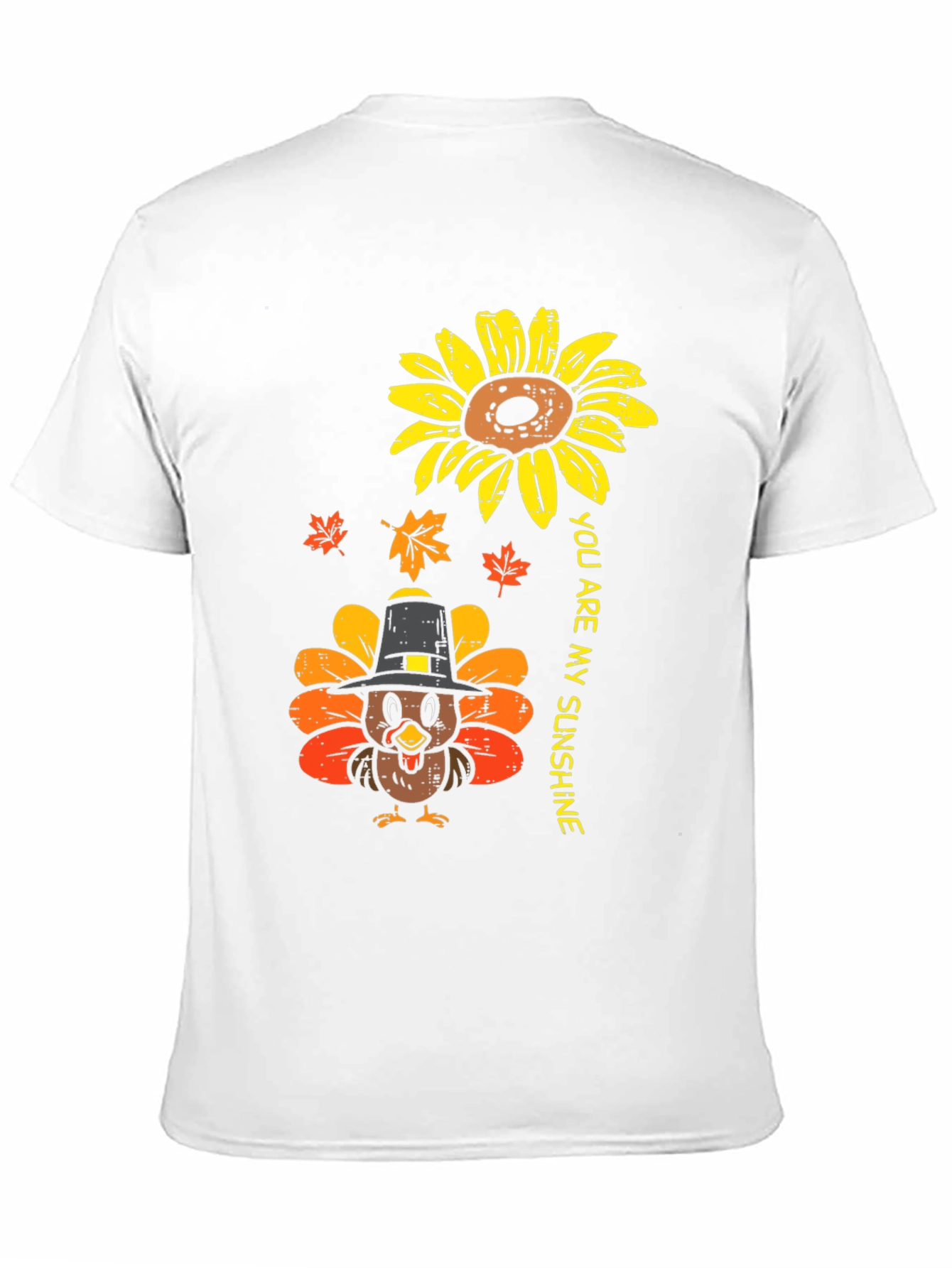 Thanksgiving Turkey Sunflower Graphic Tee